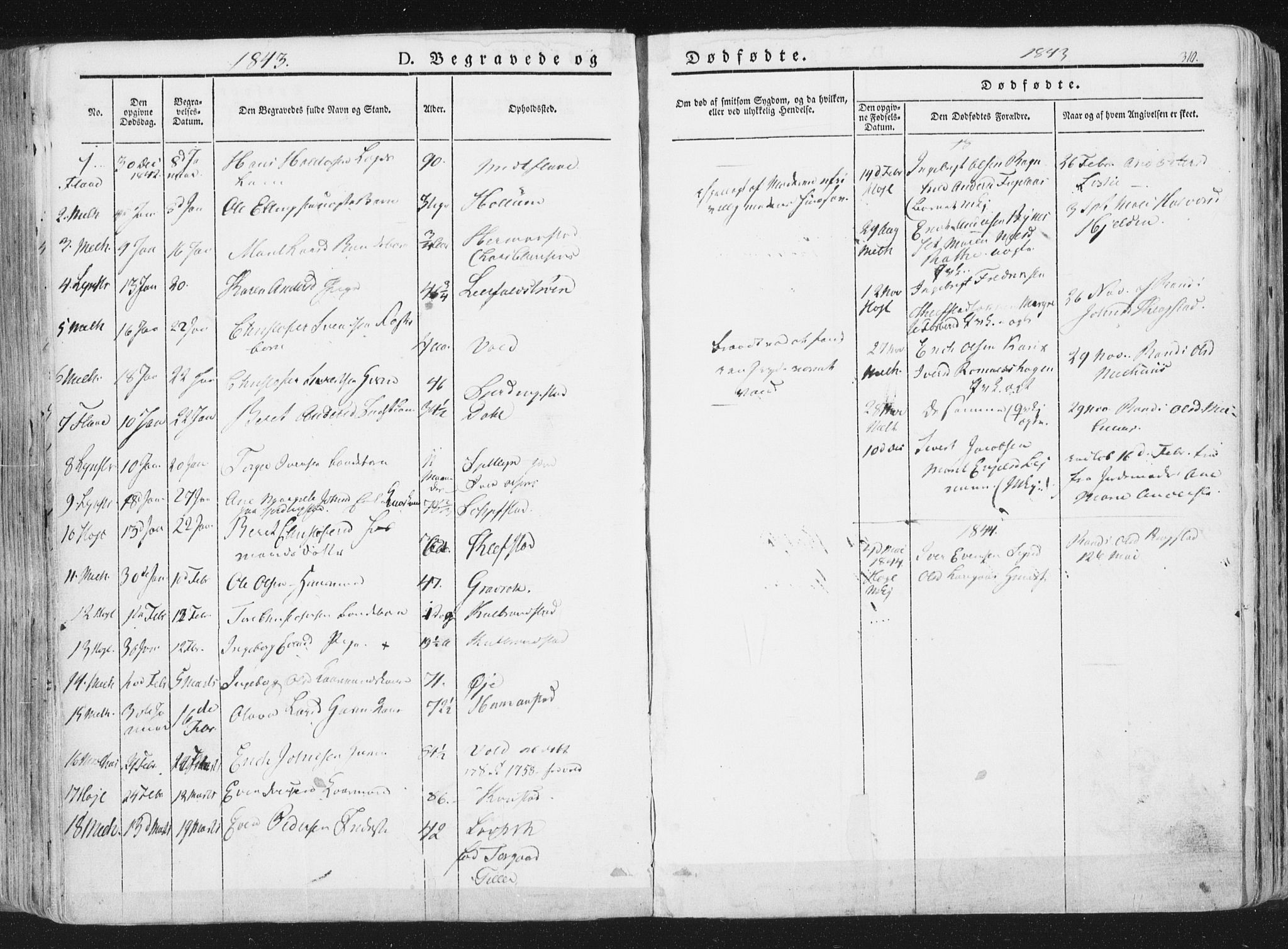 Ministerialprotokoller, klokkerbøker og fødselsregistre - Sør-Trøndelag, AV/SAT-A-1456/691/L1074: Parish register (official) no. 691A06, 1842-1852, p. 310