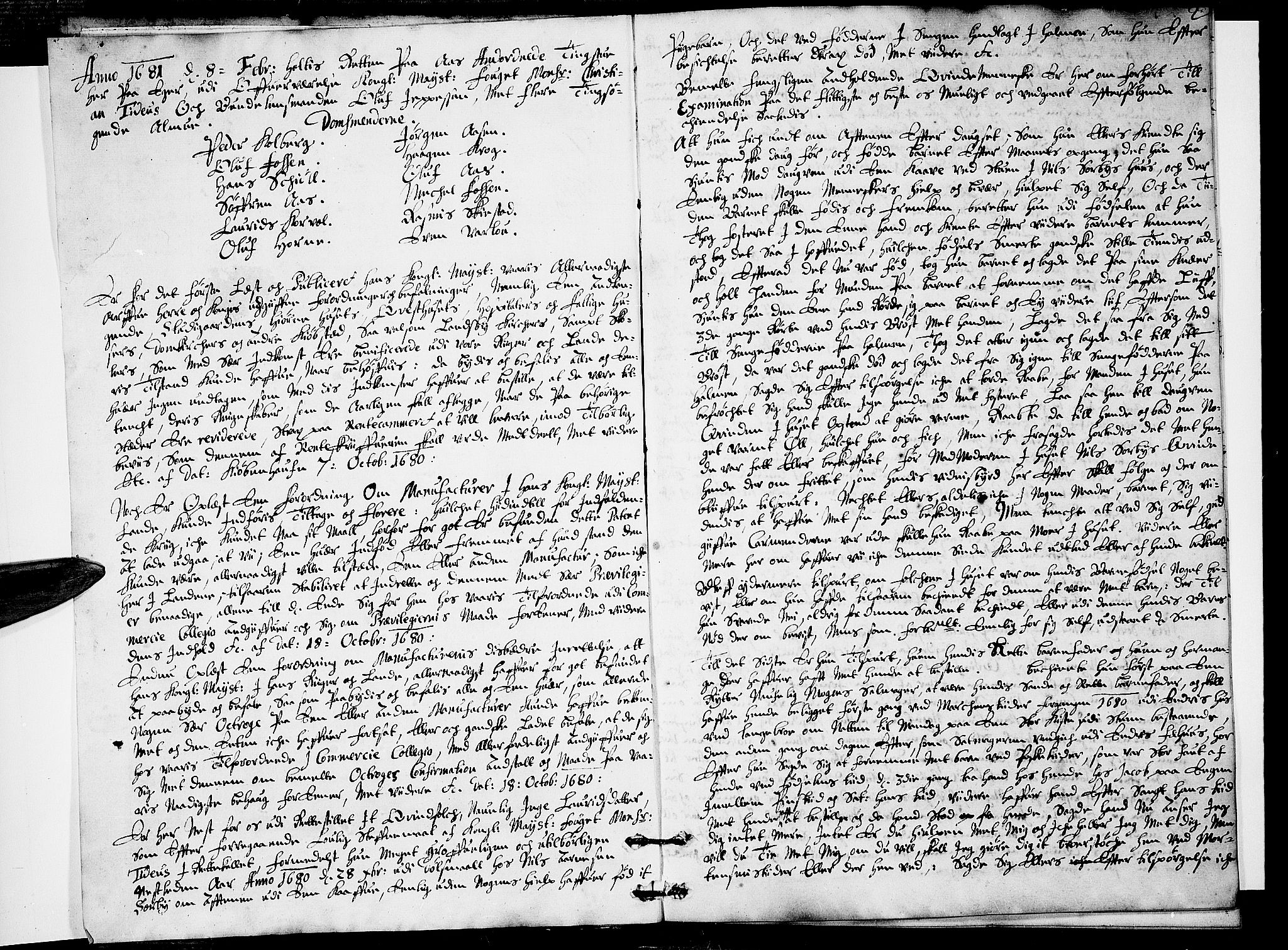 Eiker, Modum og Sigdal sorenskriveri, SAKO/A-123/F/Fa/Faa/L0016: Tingbok, 1681, p. 1b-2a
