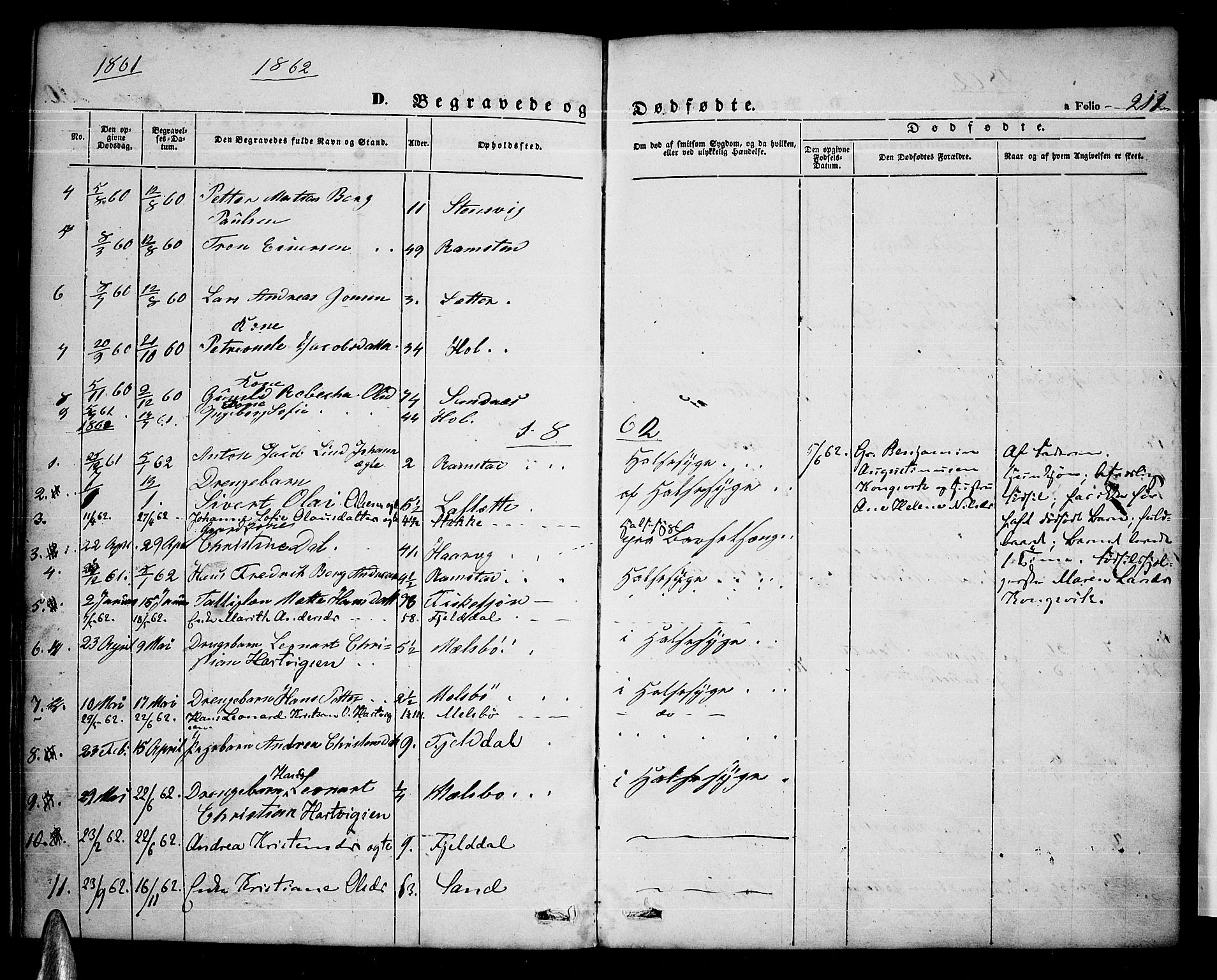 Ministerialprotokoller, klokkerbøker og fødselsregistre - Nordland, AV/SAT-A-1459/865/L0929: Parish register (copy) no. 865C01, 1840-1866, p. 211