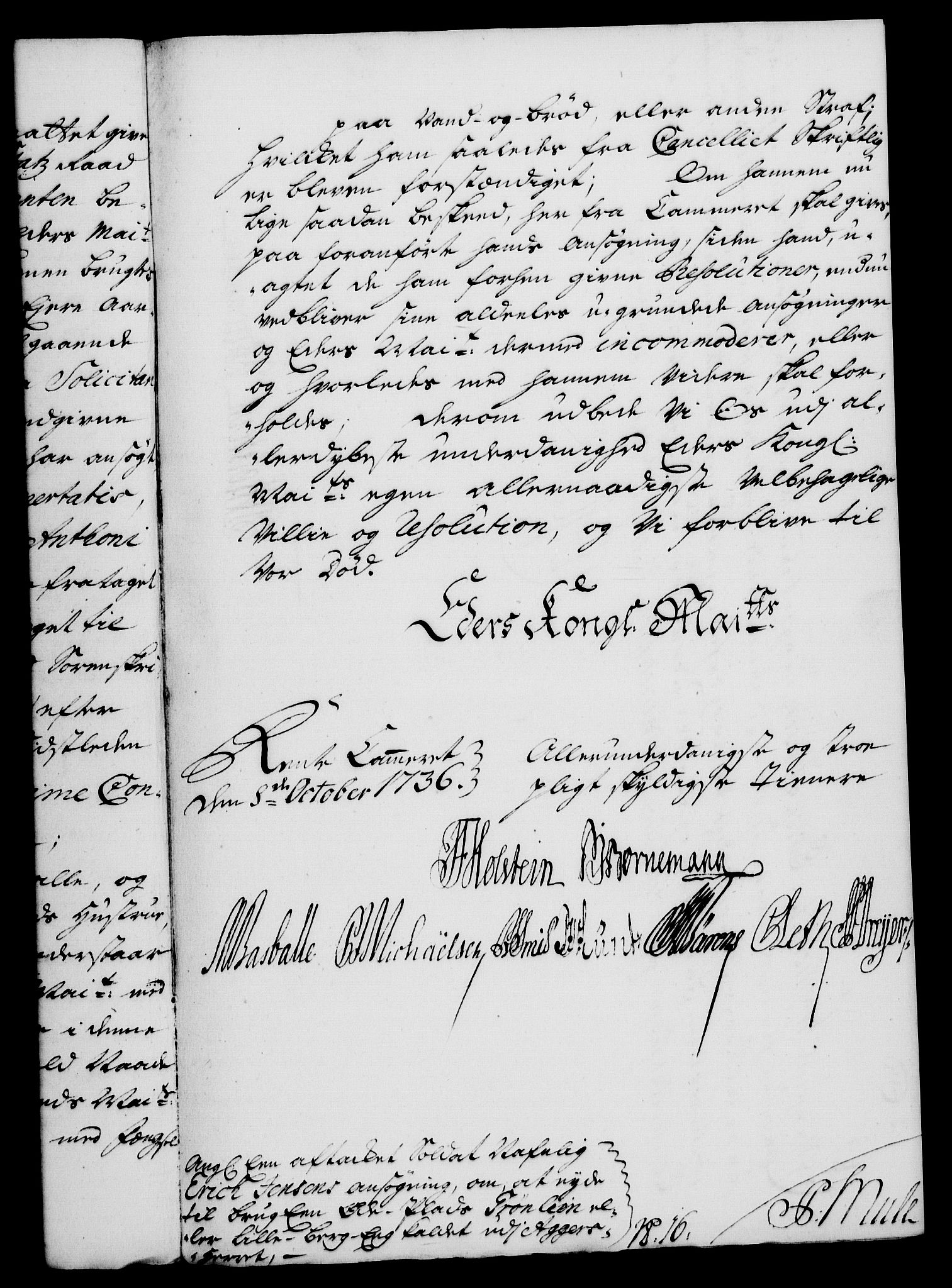 Rentekammeret, Kammerkanselliet, AV/RA-EA-3111/G/Gf/Gfa/L0019: Norsk relasjons- og resolusjonsprotokoll (merket RK 52.19), 1736, p. 473