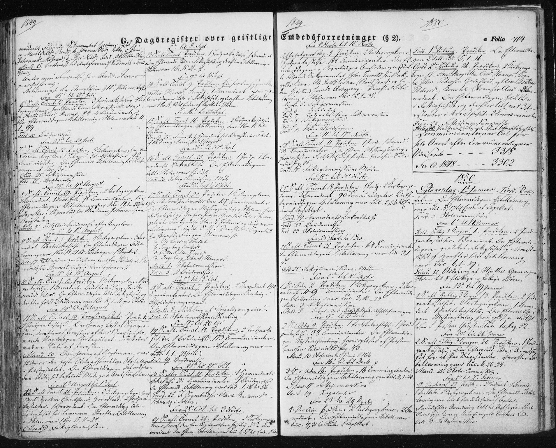 Ministerialprotokoller, klokkerbøker og fødselsregistre - Sør-Trøndelag, SAT/A-1456/681/L0931: Parish register (official) no. 681A09, 1845-1859, p. 714