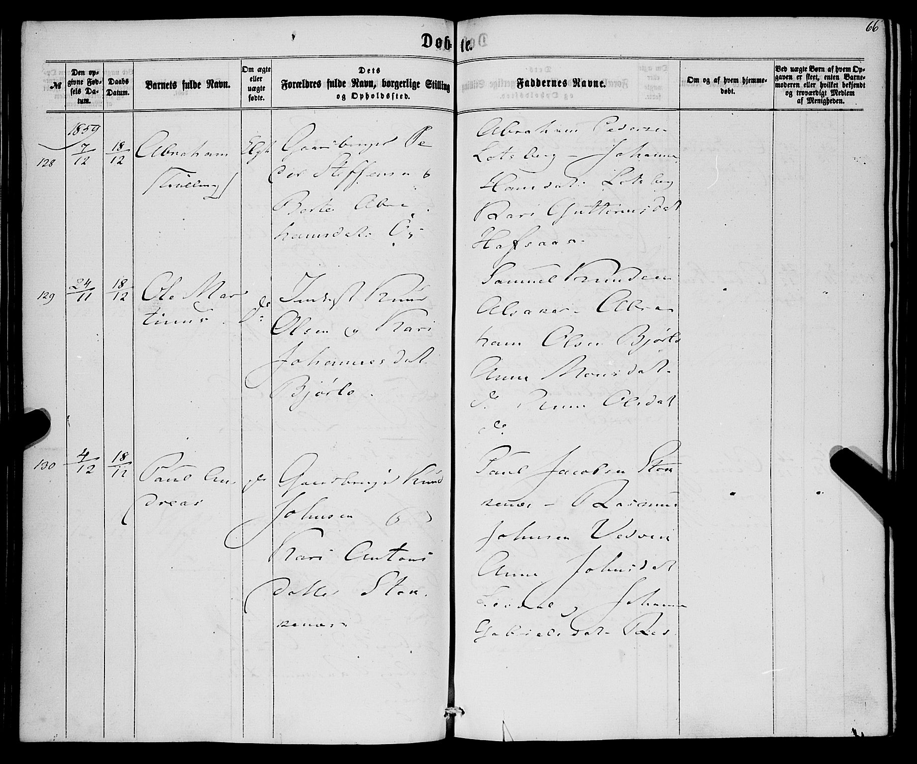 Eid sokneprestembete, AV/SAB-A-82301/H/Haa/Haaa/L0008: Parish register (official) no. A 8, 1858-1860, p. 66