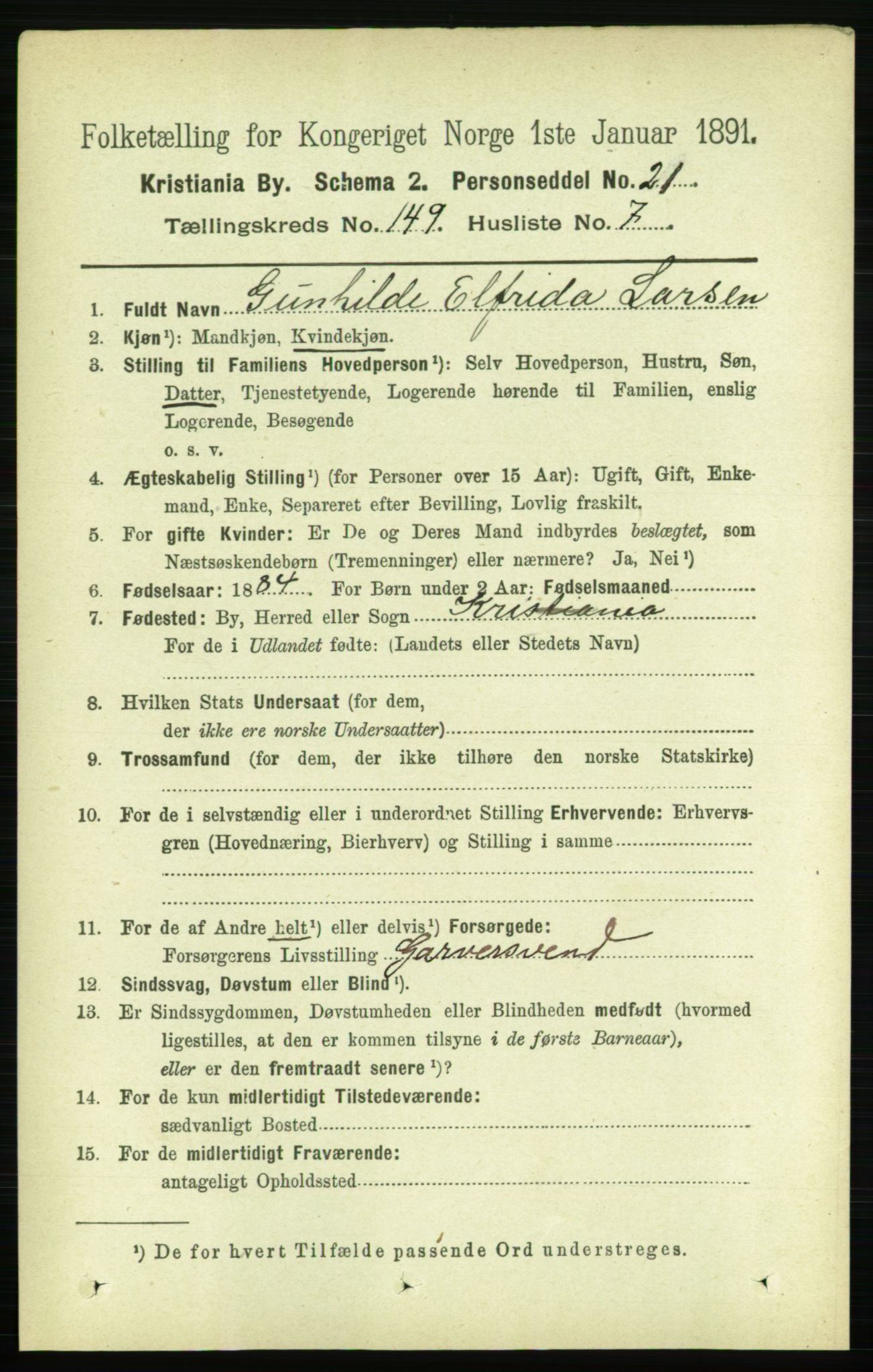 RA, 1891 census for 0301 Kristiania, 1891, p. 83293