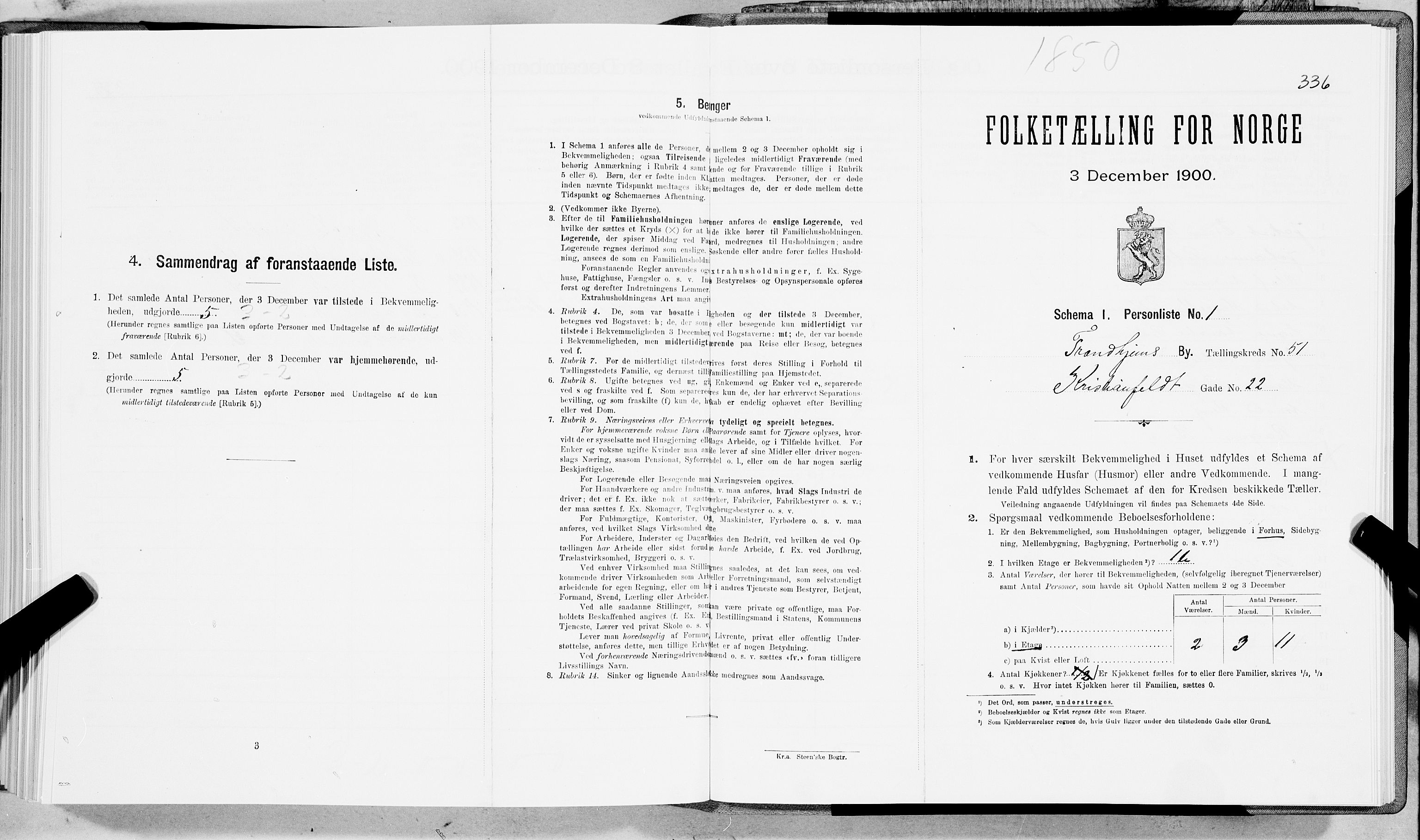 SAT, 1900 census for Trondheim, 1900, p. 8660