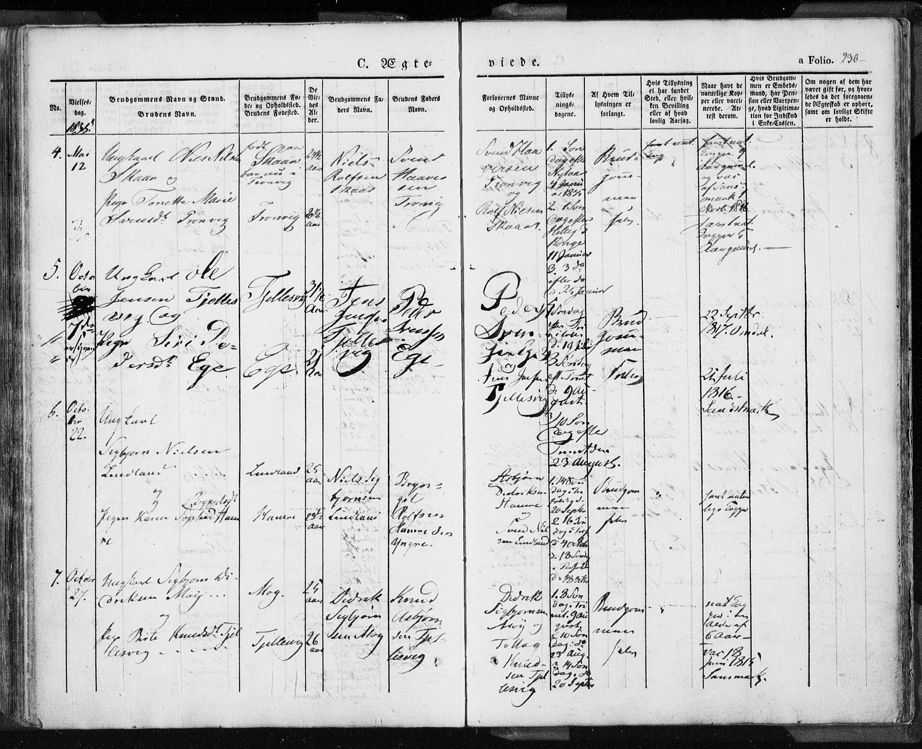 Lund sokneprestkontor, SAST/A-101809/S06/L0007: Parish register (official) no. A 7.1, 1833-1854, p. 230