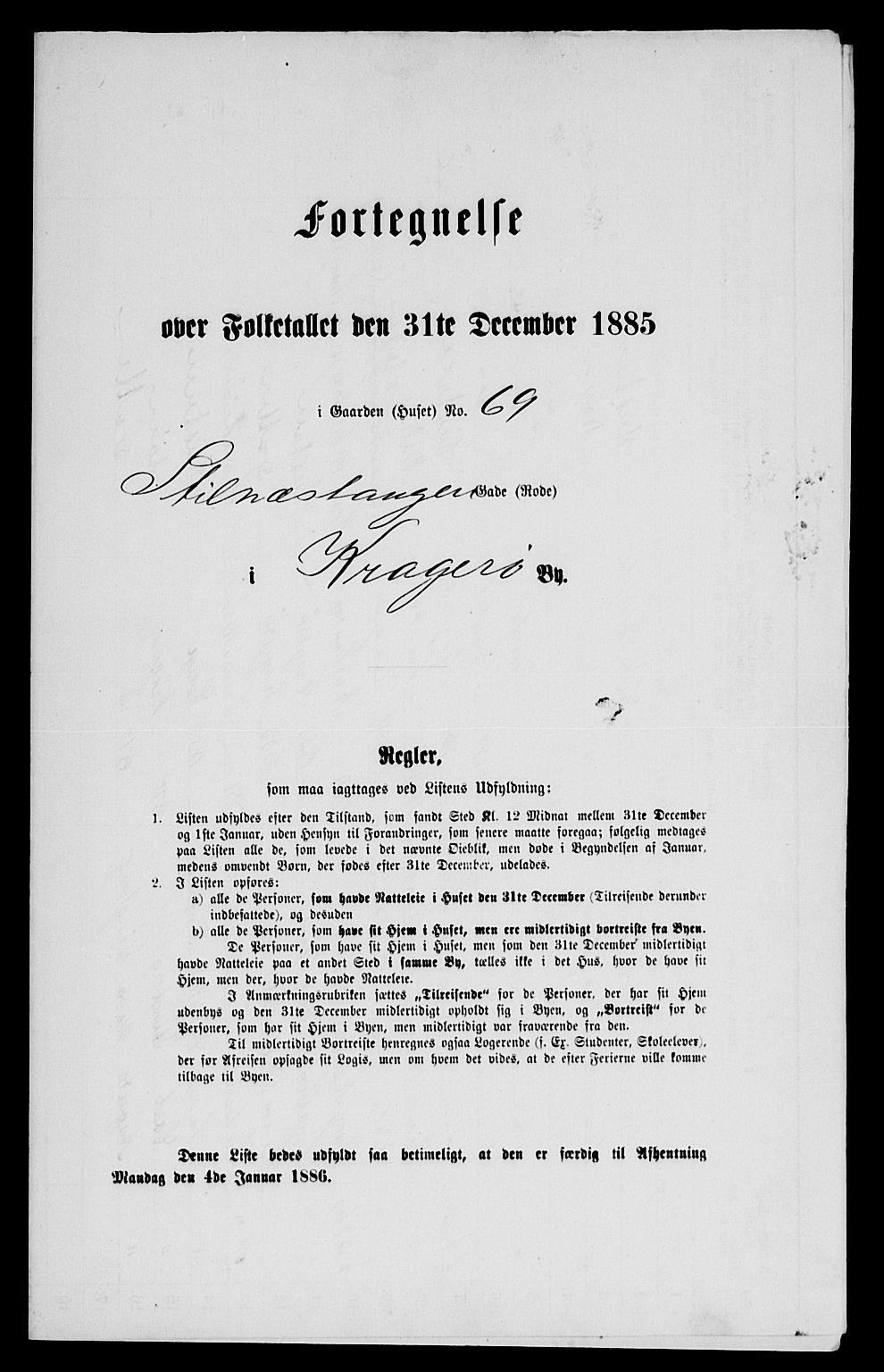 SAKO, 1885 census for 0801 Kragerø, 1885, p. 143