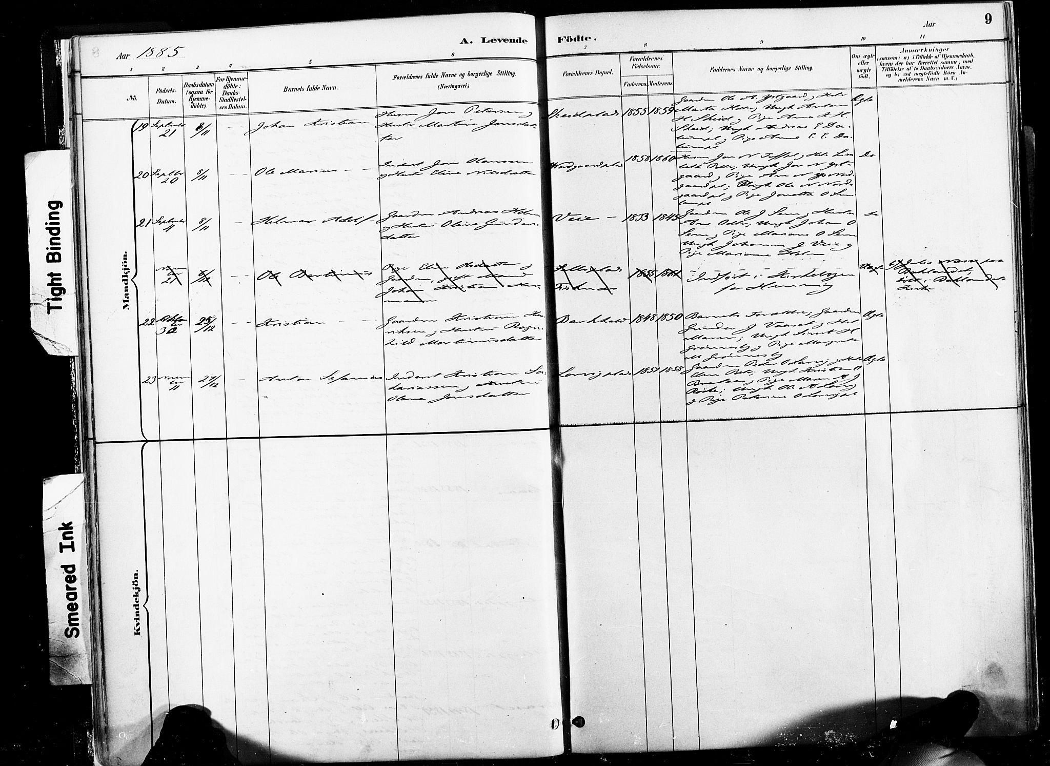 Ministerialprotokoller, klokkerbøker og fødselsregistre - Nord-Trøndelag, SAT/A-1458/735/L0351: Parish register (official) no. 735A10, 1884-1908, p. 9
