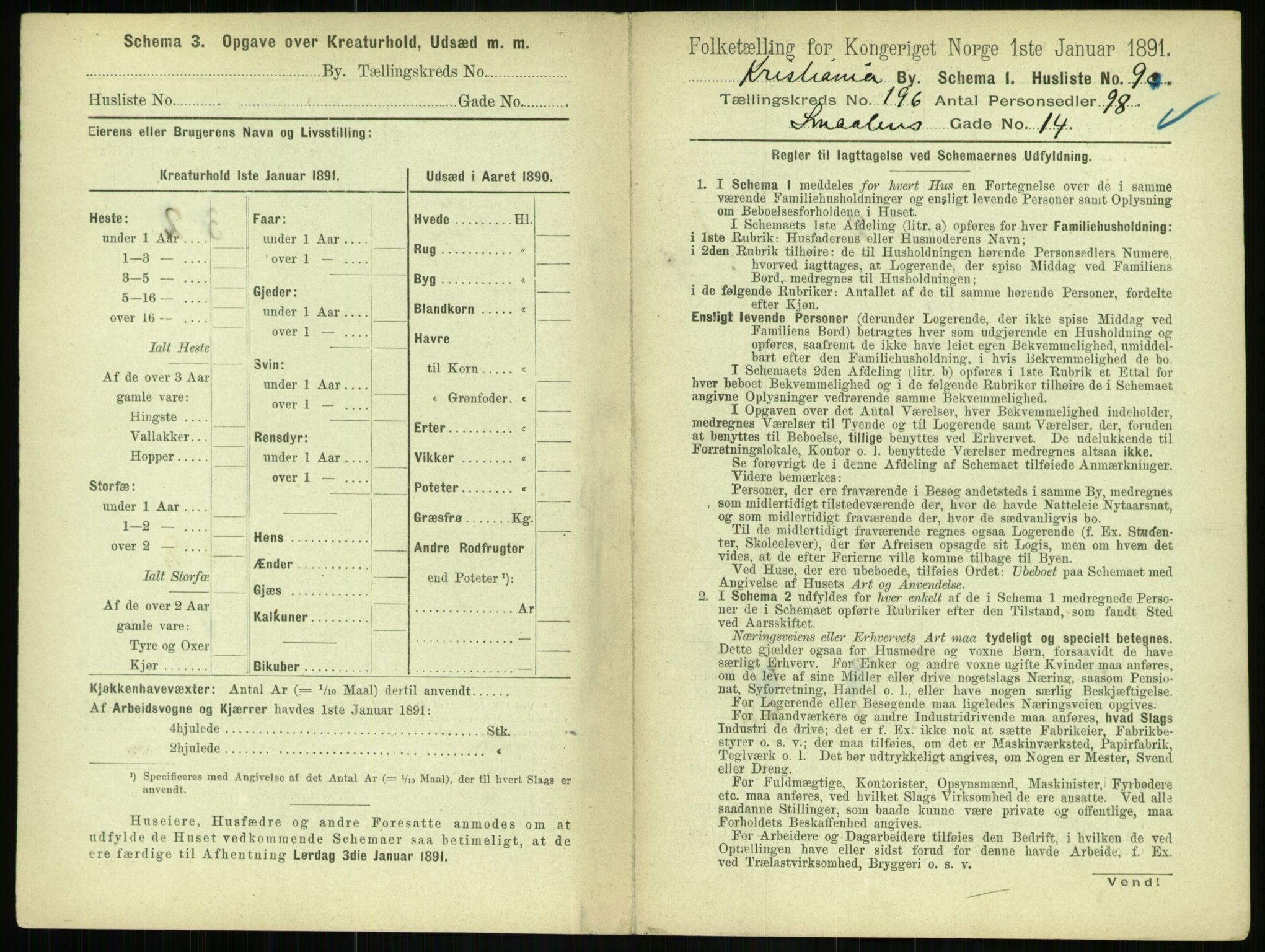 RA, 1891 census for 0301 Kristiania, 1891, p. 118088