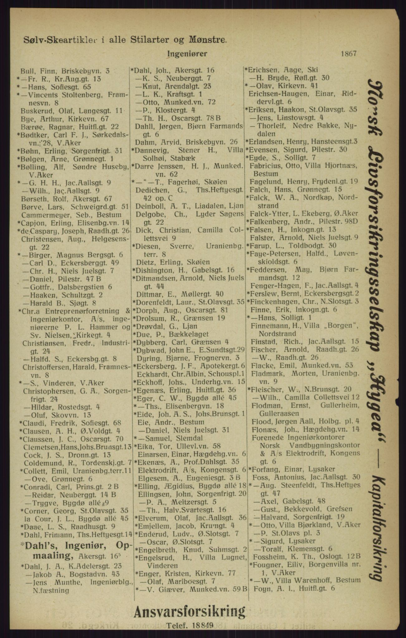 Kristiania/Oslo adressebok, PUBL/-, 1916, p. 1867