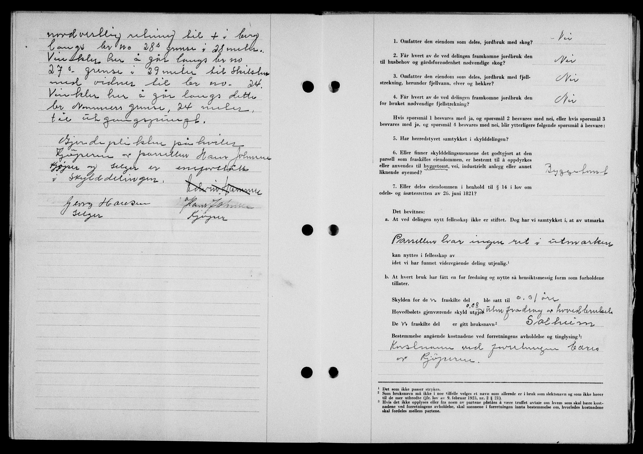 Lofoten sorenskriveri, SAT/A-0017/1/2/2C/L0016a: Mortgage book no. 16a, 1947-1947, Diary no: : 1064/1947