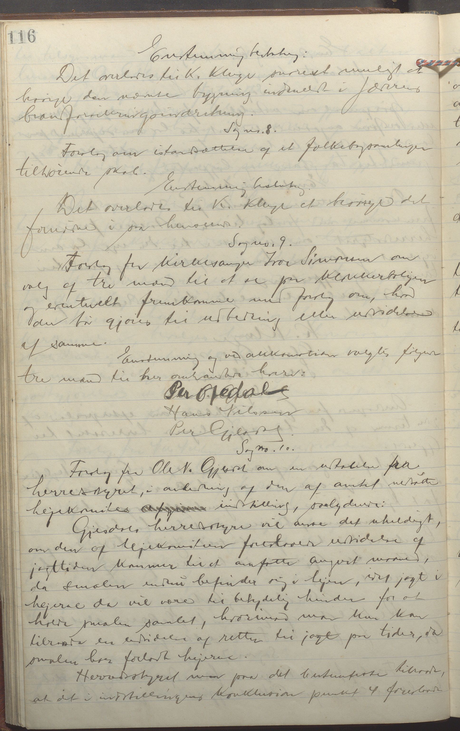 Gjesdal kommune - Formannskapet, IKAR/K-101383/A/Aa/L0004: Møtebok, 1906-1913, p. 116