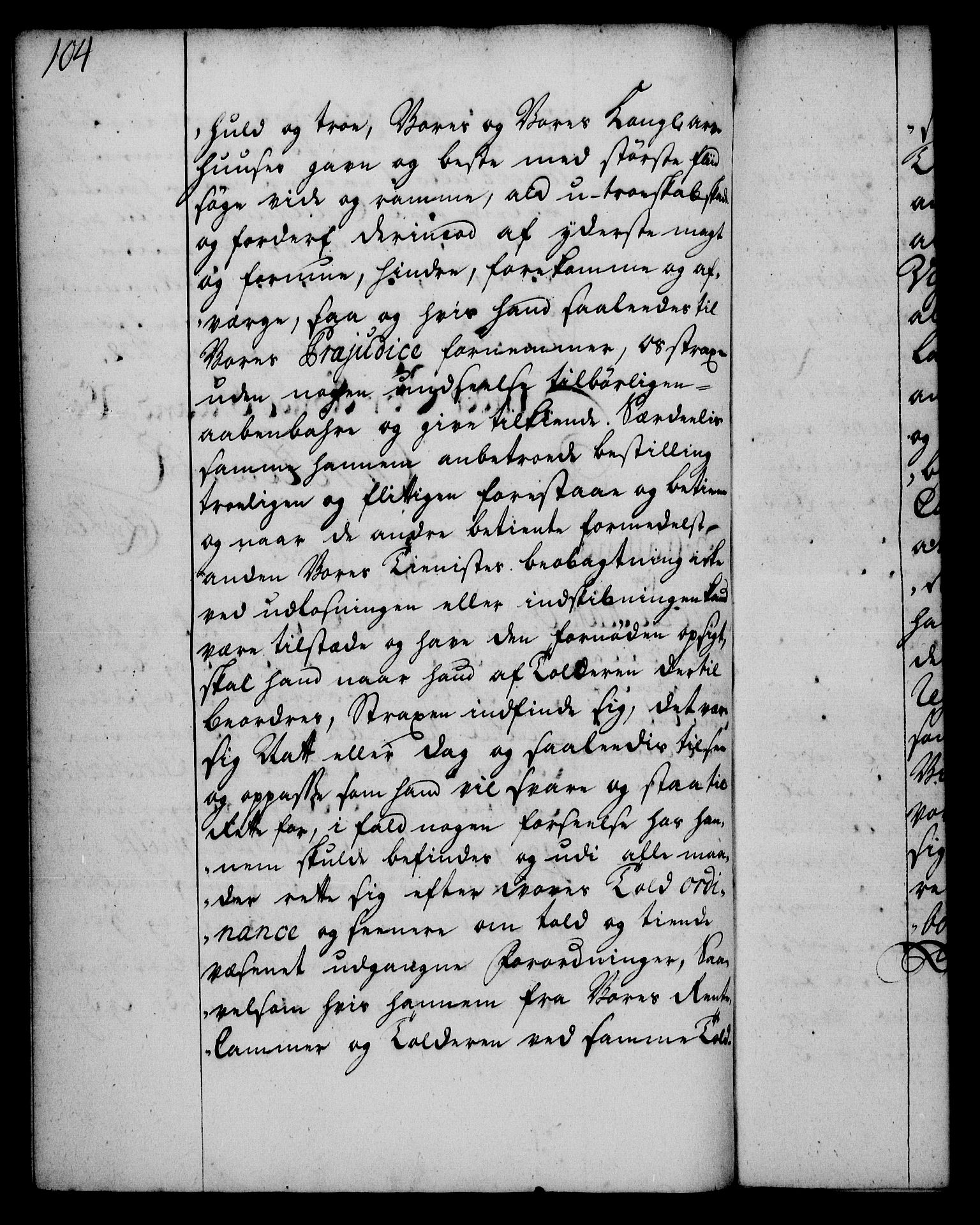 Rentekammeret, Kammerkanselliet, RA/EA-3111/G/Gg/Gge/L0002: Norsk bestallingsprotokoll med register (merket RK 53.26), 1730-1744, p. 104
