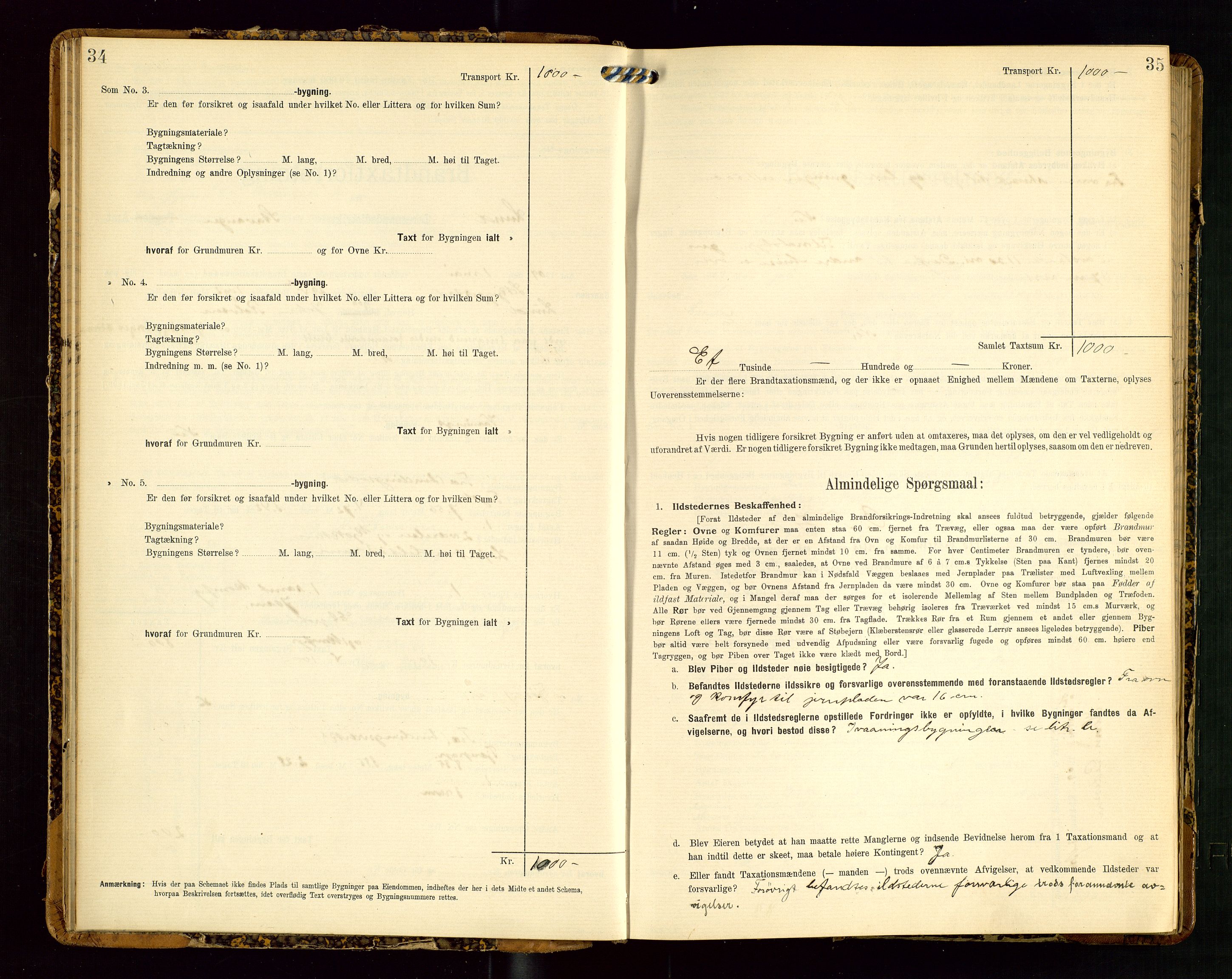 Lund lensmannskontor, AV/SAST-A-100303/Gob/L0002: "Brandtakstprotokol", 1908-1918, p. 34-35