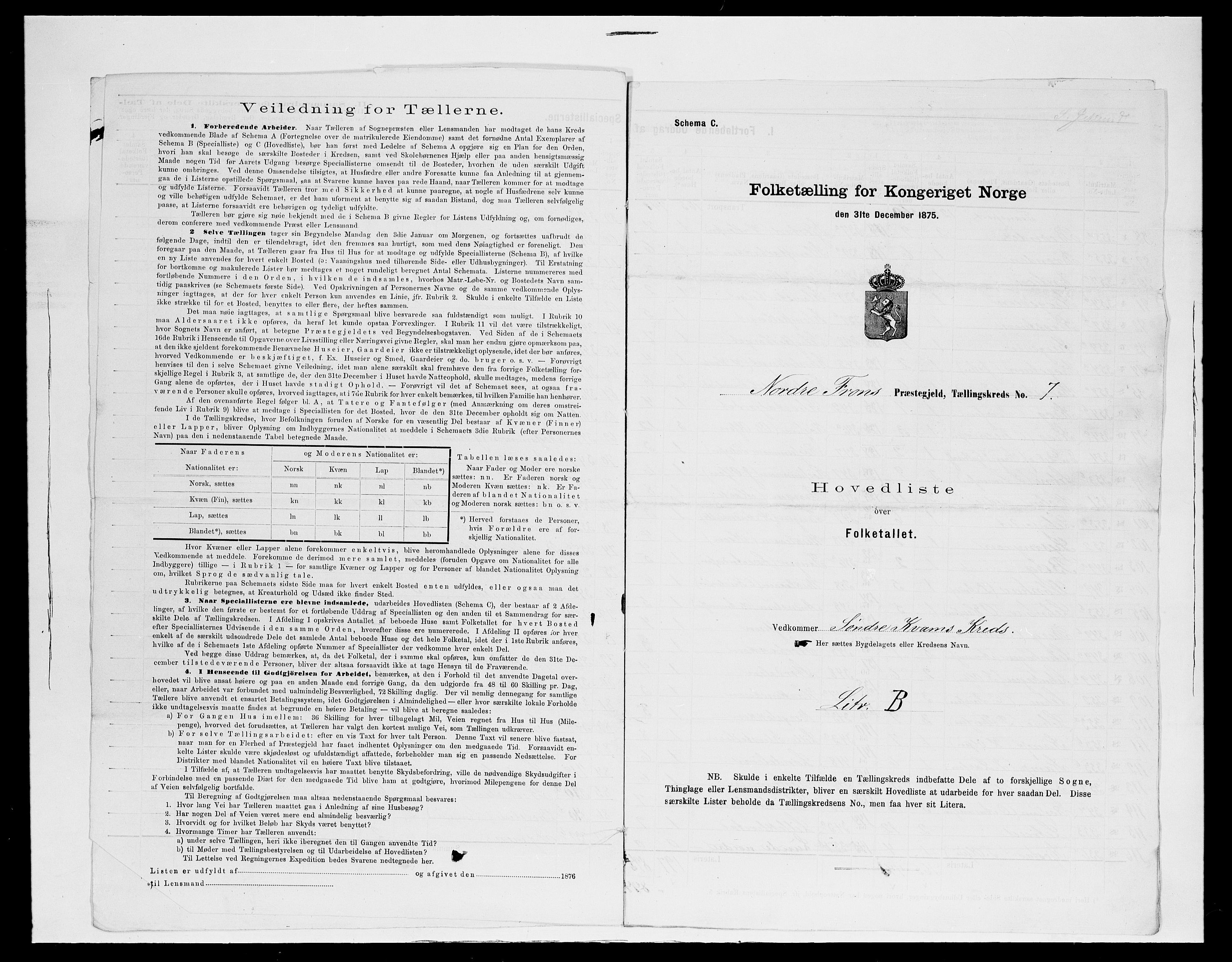 SAH, 1875 census for 0518P Nord-Fron, 1875, p. 50