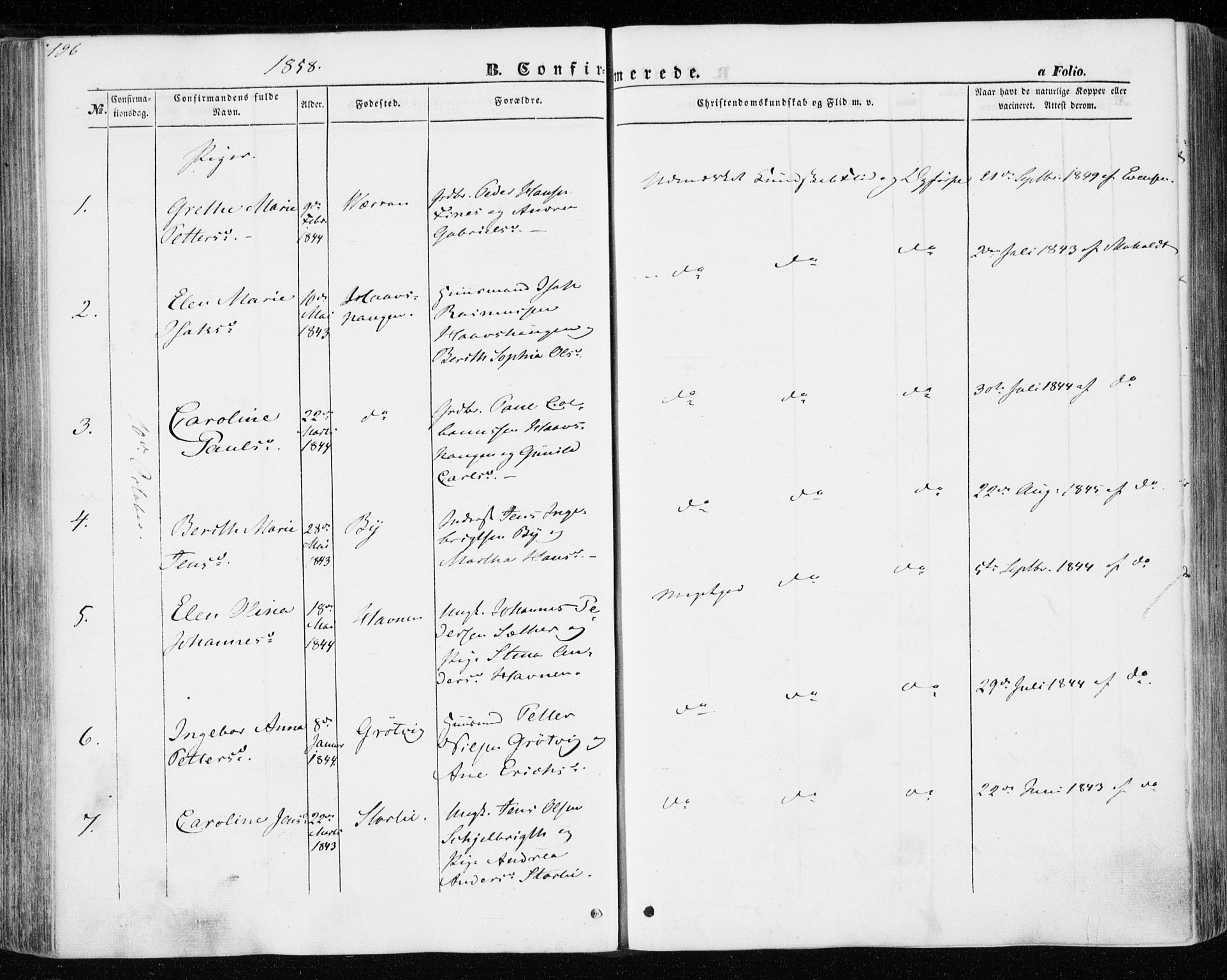 Ministerialprotokoller, klokkerbøker og fødselsregistre - Nord-Trøndelag, AV/SAT-A-1458/701/L0008: Parish register (official) no. 701A08 /1, 1854-1863, p. 196