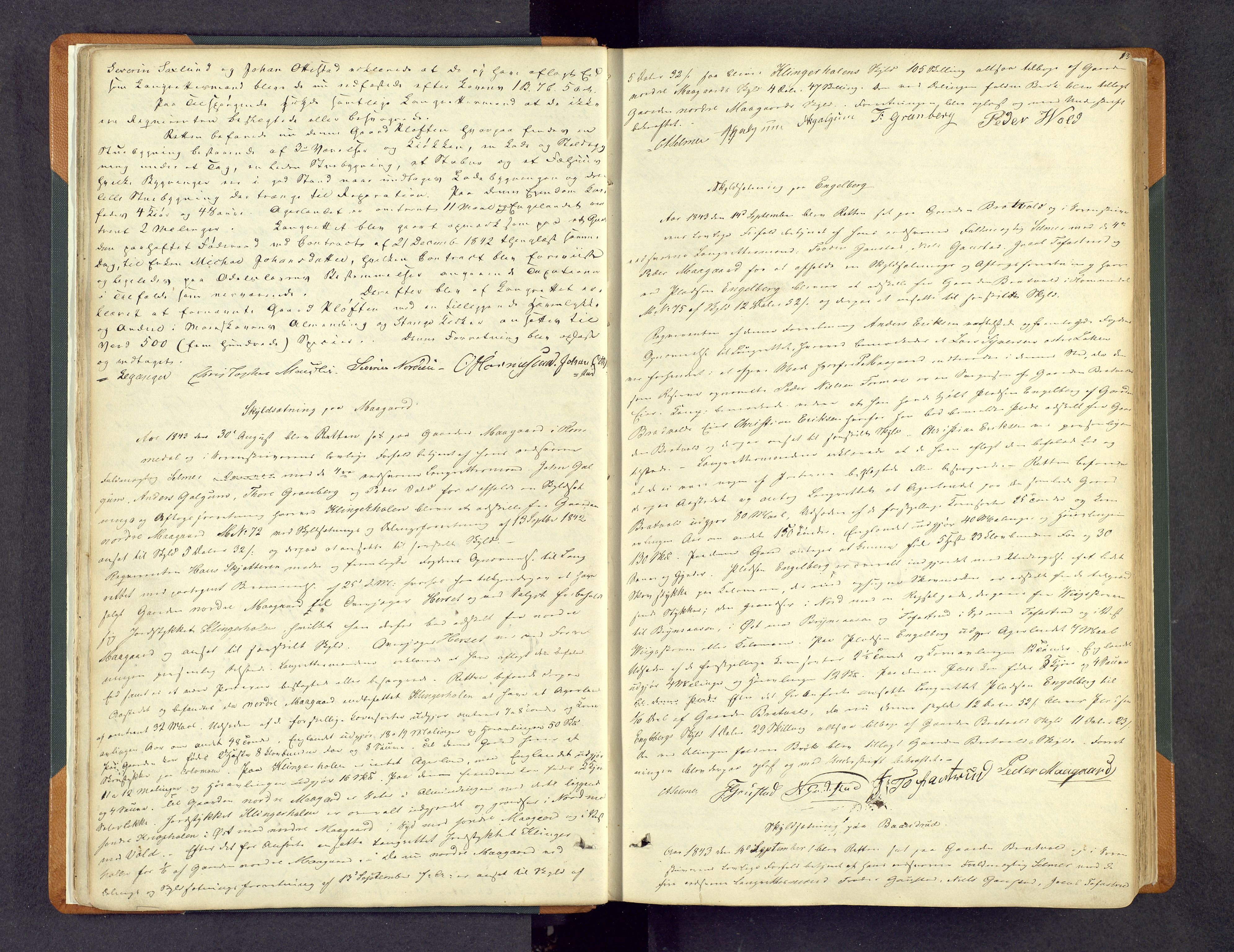 Sør-Hedmark sorenskriveri, AV/SAH-TING-014/G/Gc/Gcb/L0001: Ekstrarettsprotokoll for åstedssaker, 1842-1873, p. 12b-13a