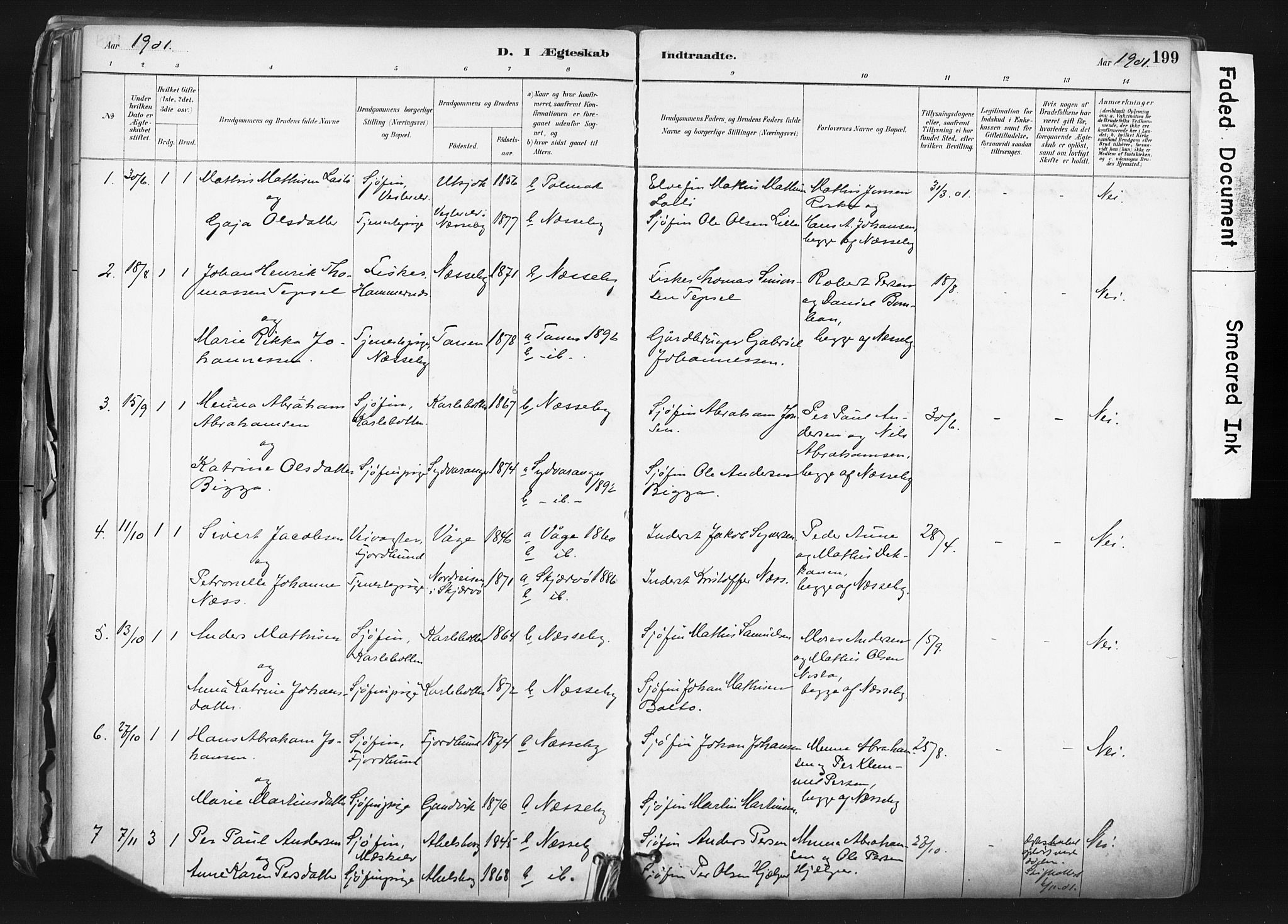 Nesseby sokneprestkontor, SATØ/S-1330/H/Ha/L0006kirke: Parish register (official) no. 6, 1885-1985, p. 199