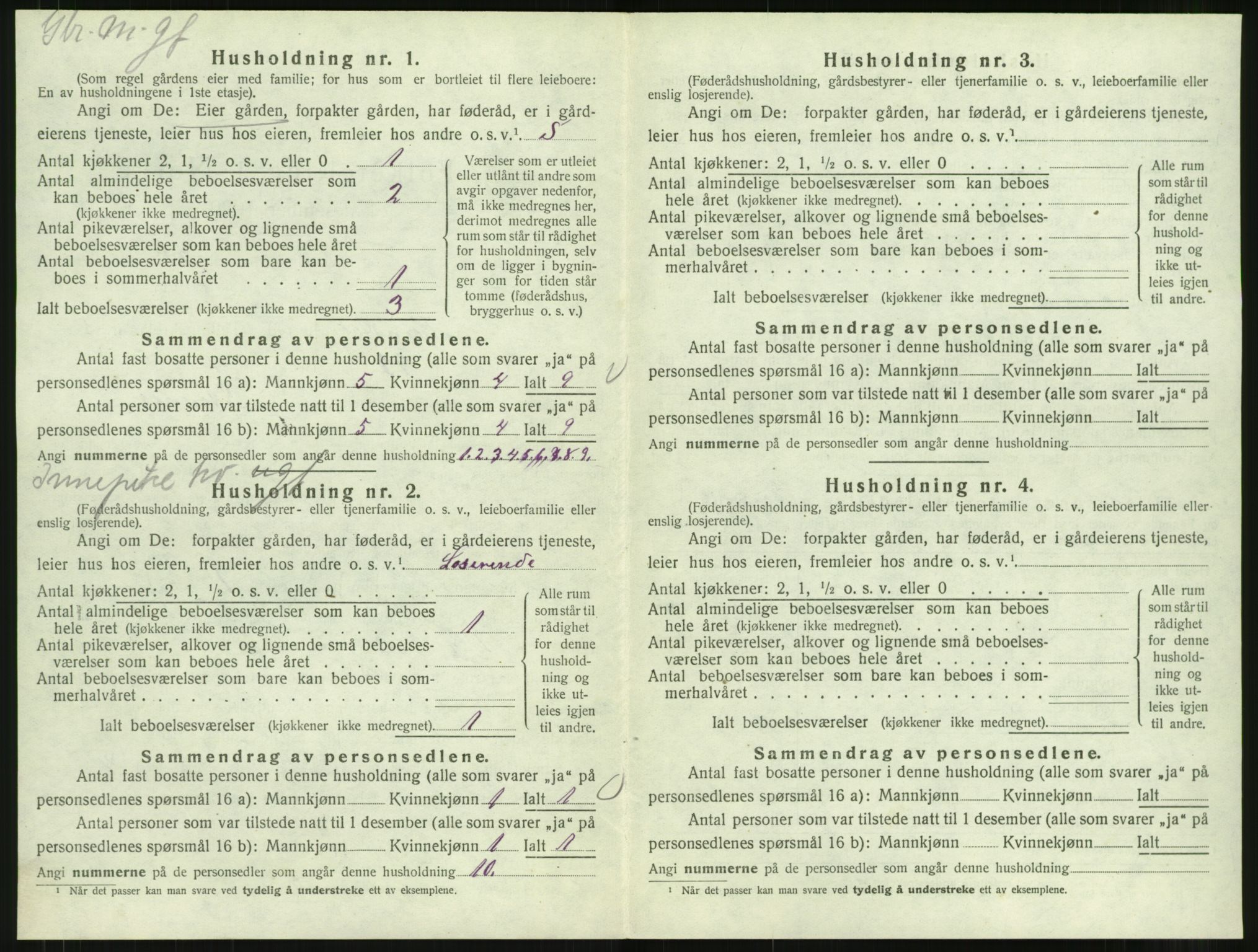 SAT, 1920 census for Kornstad, 1920, p. 418