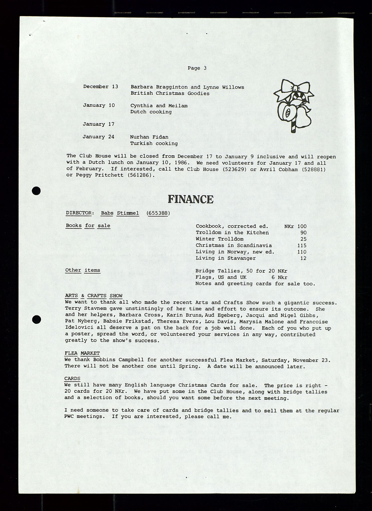 PA 1547 - Petroleum Wives Club, AV/SAST-A-101974/X/Xa/L0002: Newsletter, 1979-1987