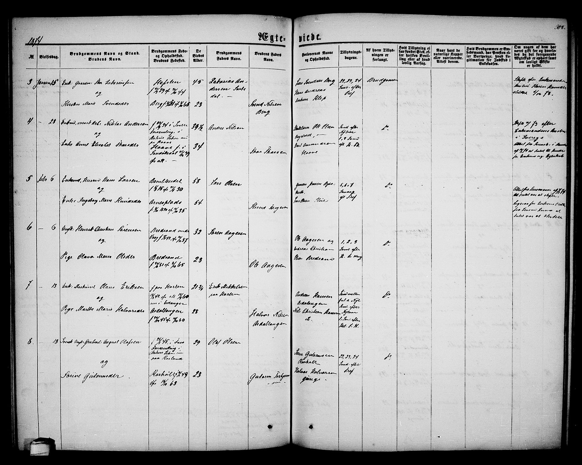 Bamble kirkebøker, SAKO/A-253/G/Ga/L0006: Parish register (copy) no. I 6, 1860-1876, p. 308