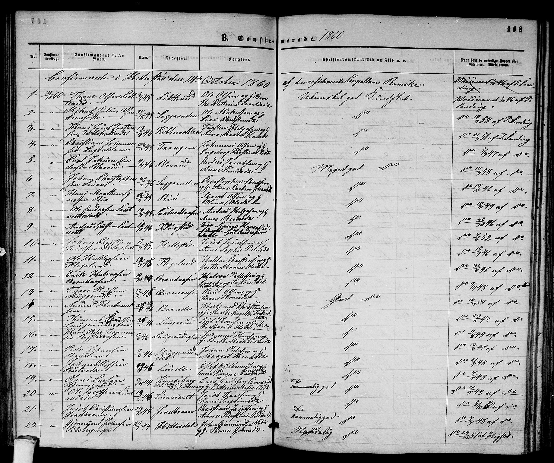 Sandsvær kirkebøker, AV/SAKO-A-244/G/Ga/L0005: Parish register (copy) no. I 5, 1857-1873, p. 168