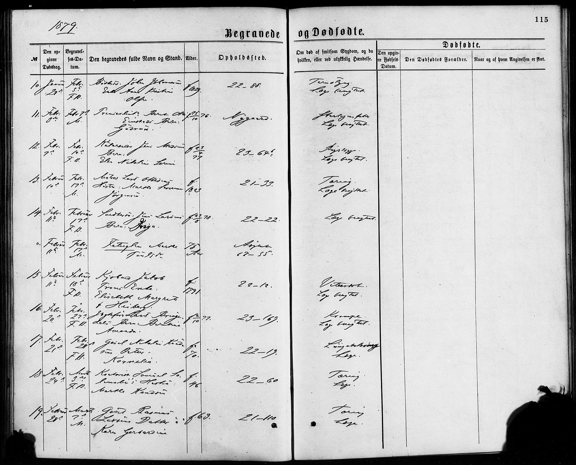 Korskirken sokneprestembete, SAB/A-76101/H/Haa/L0046: Parish register (official) no. E 4, 1875-1883, p. 115