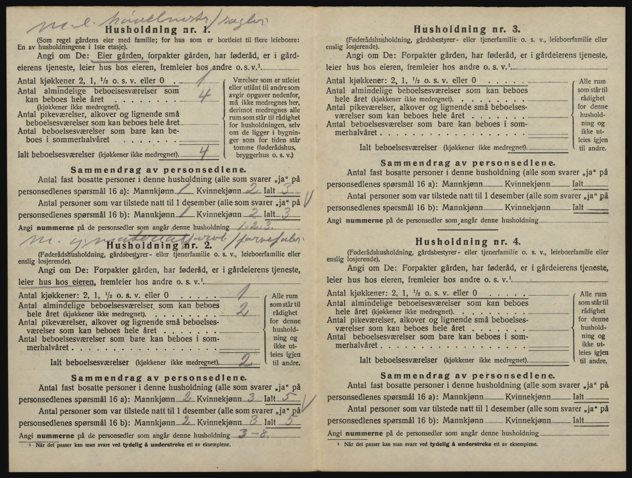 SAO, 1920 census for Glemmen, 1920, p. 2558