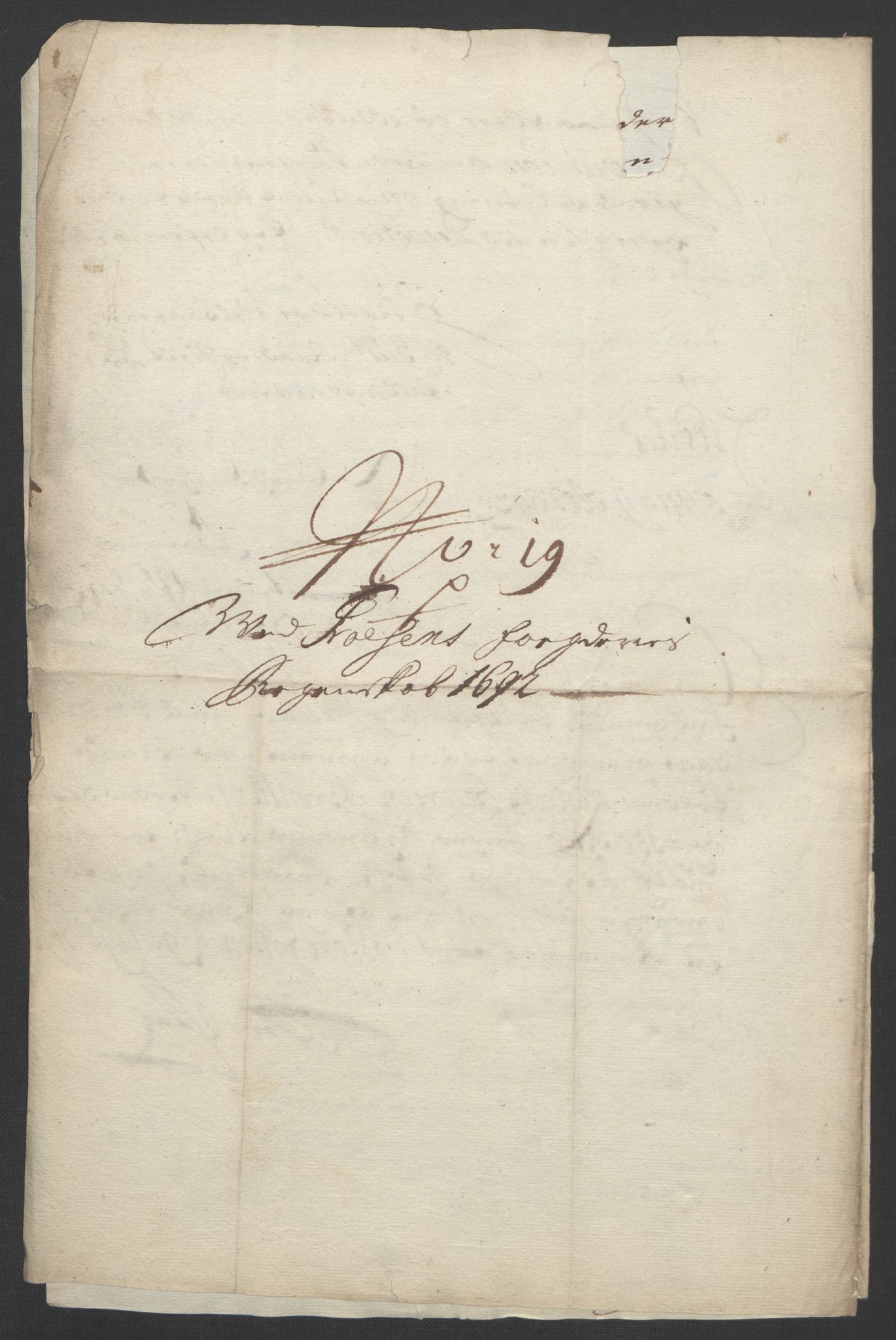 Rentekammeret inntil 1814, Reviderte regnskaper, Fogderegnskap, AV/RA-EA-4092/R57/L3849: Fogderegnskap Fosen, 1692-1693, p. 293