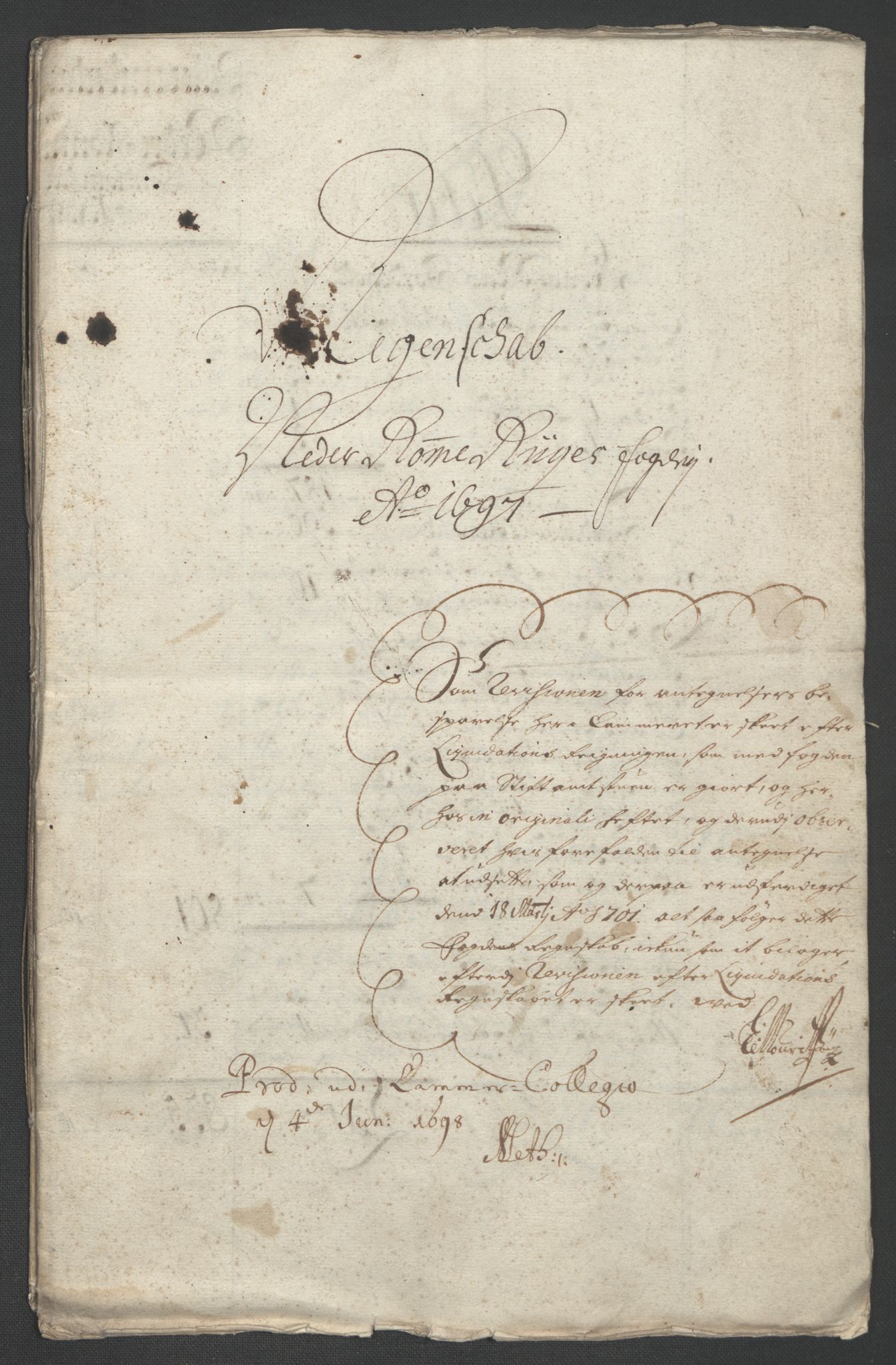 Rentekammeret inntil 1814, Reviderte regnskaper, Fogderegnskap, RA/EA-4092/R11/L0580: Fogderegnskap Nedre Romerike, 1696-1697, p. 219