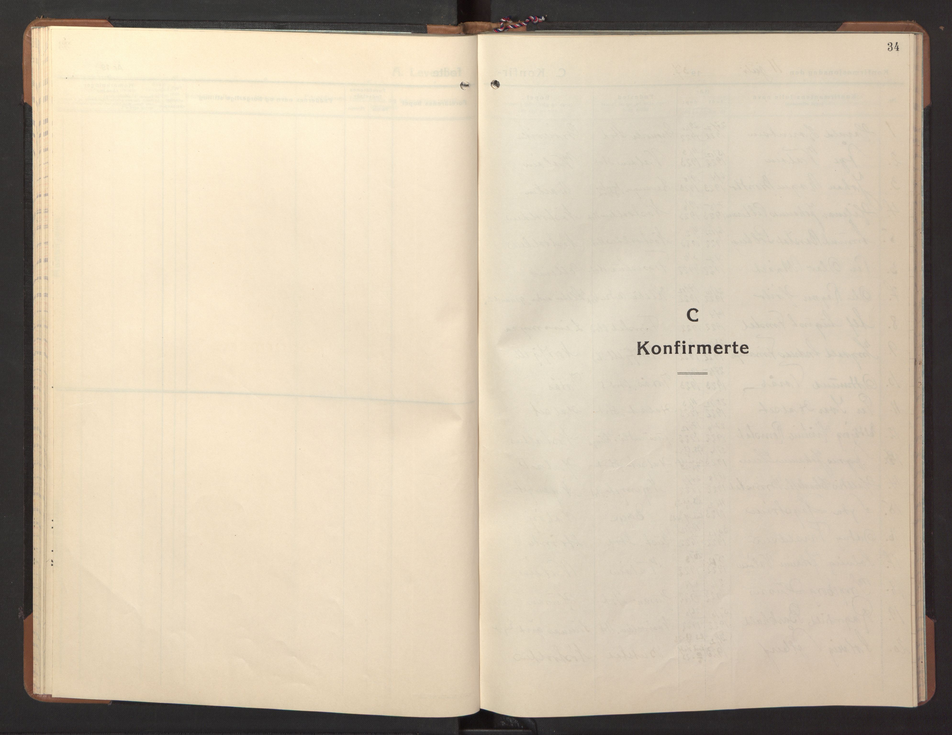 Ministerialprotokoller, klokkerbøker og fødselsregistre - Nord-Trøndelag, SAT/A-1458/746/L0456: Parish register (copy) no. 746C02, 1936-1948, p. 34