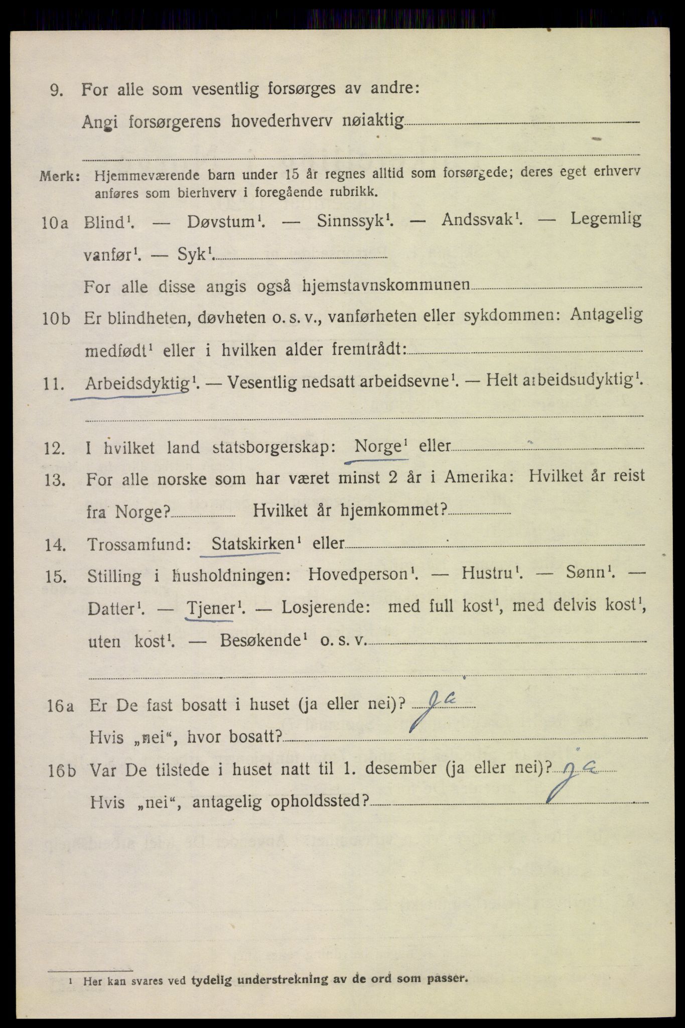 SAH, 1920 census for Lesja, 1920, p. 6127