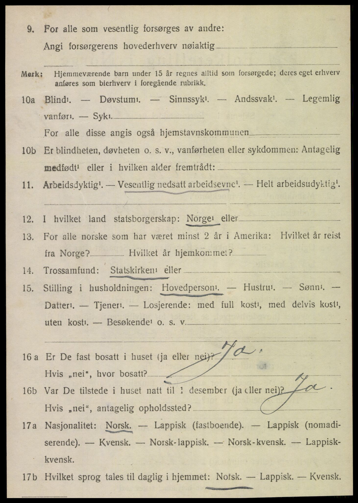 SAT, 1920 census for Sparbu, 1920, p. 2132