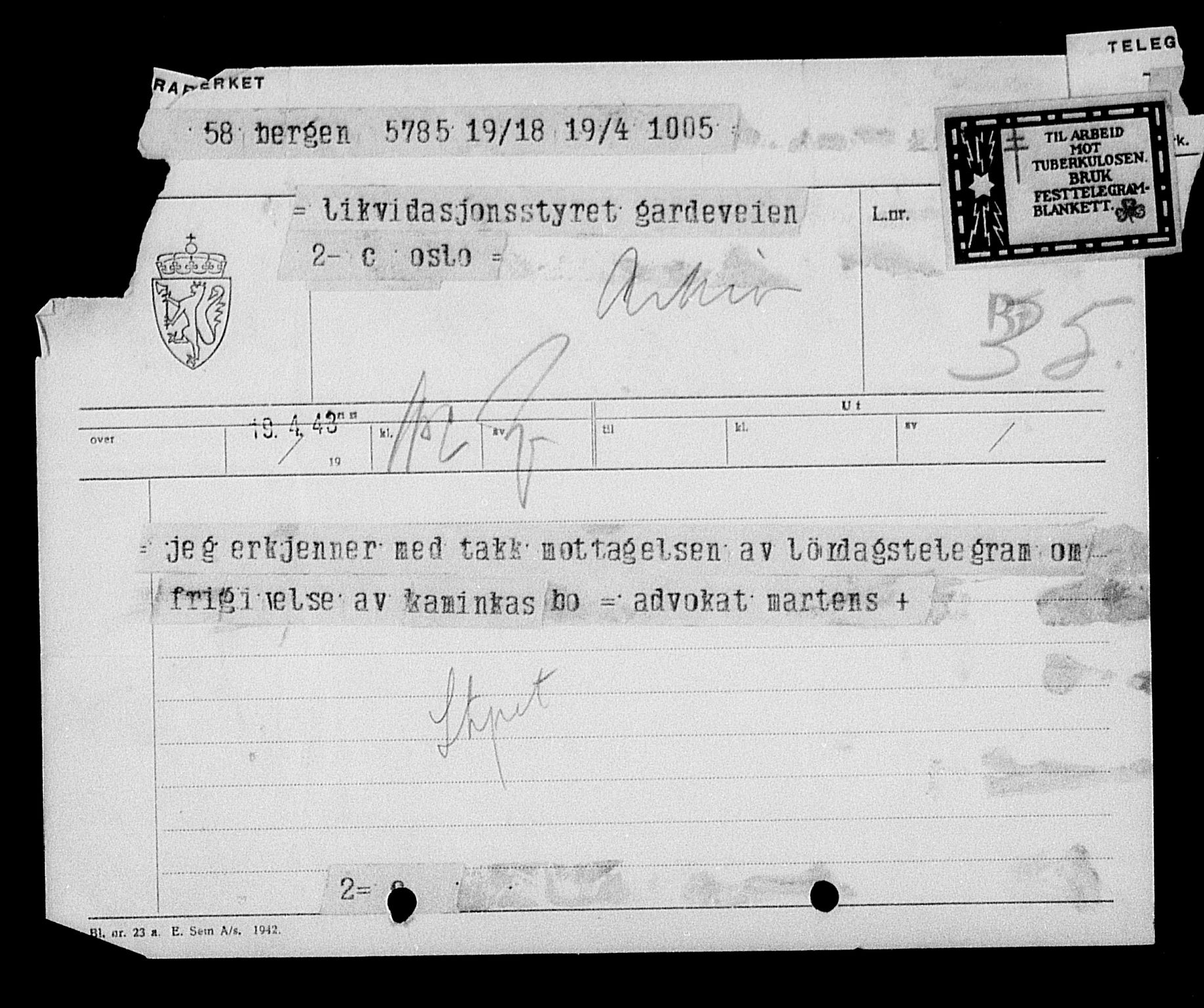 Justisdepartementet, Tilbakeføringskontoret for inndratte formuer, AV/RA-S-1564/H/Hc/Hcd/L1001: --, 1945-1947, p. 108