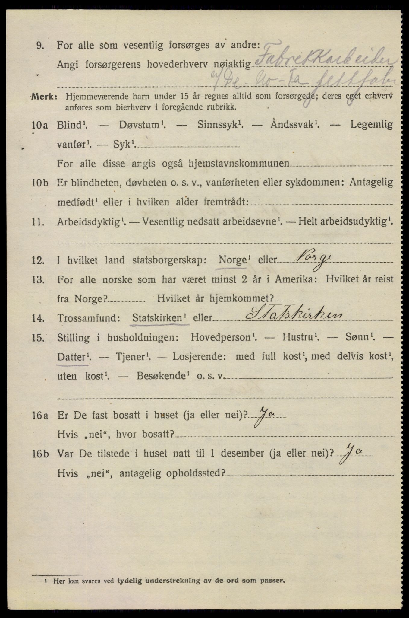 SAO, 1920 census for Fredrikstad, 1920, p. 13884