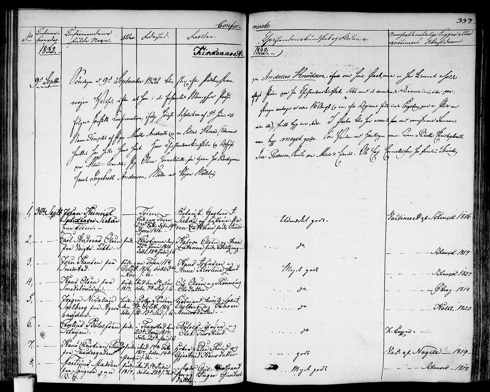 Aker prestekontor kirkebøker, AV/SAO-A-10861/F/L0013: Parish register (official) no. 13, 1828-1837, p. 337