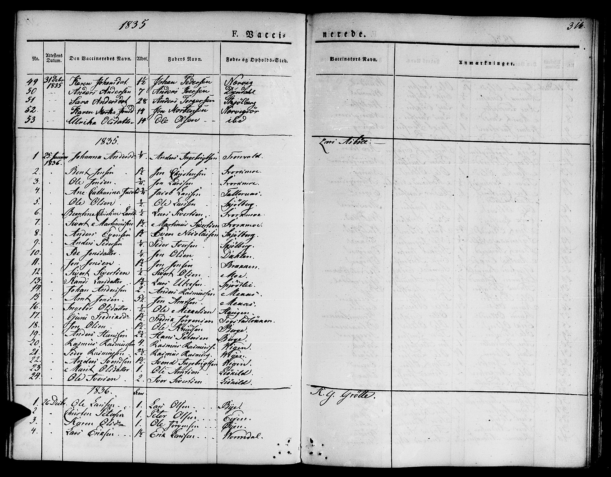 Ministerialprotokoller, klokkerbøker og fødselsregistre - Sør-Trøndelag, SAT/A-1456/668/L0804: Parish register (official) no. 668A04, 1826-1839, p. 316