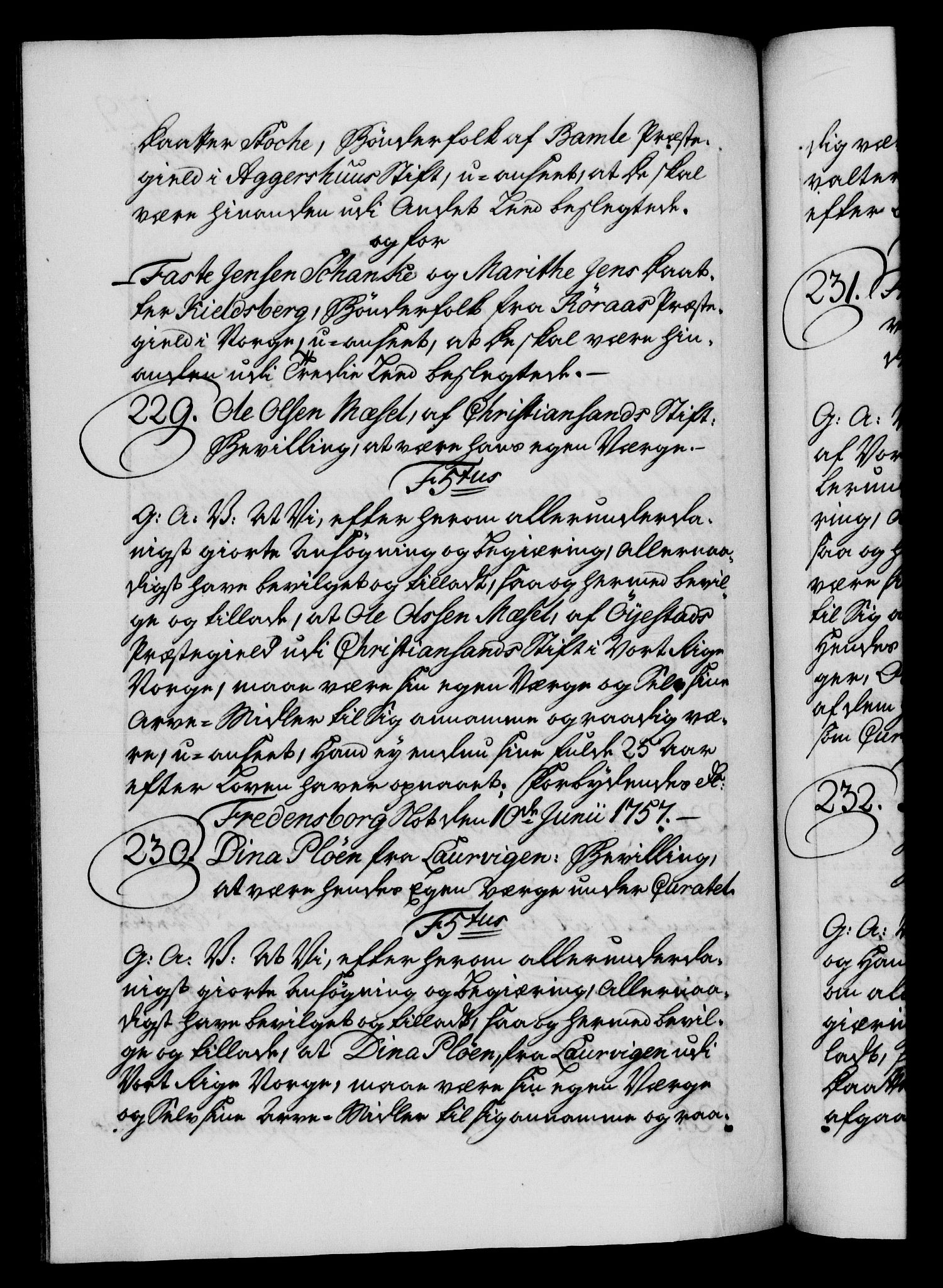 Danske Kanselli 1572-1799, RA/EA-3023/F/Fc/Fca/Fcaa/L0040: Norske registre, 1757-1759, p. 129b