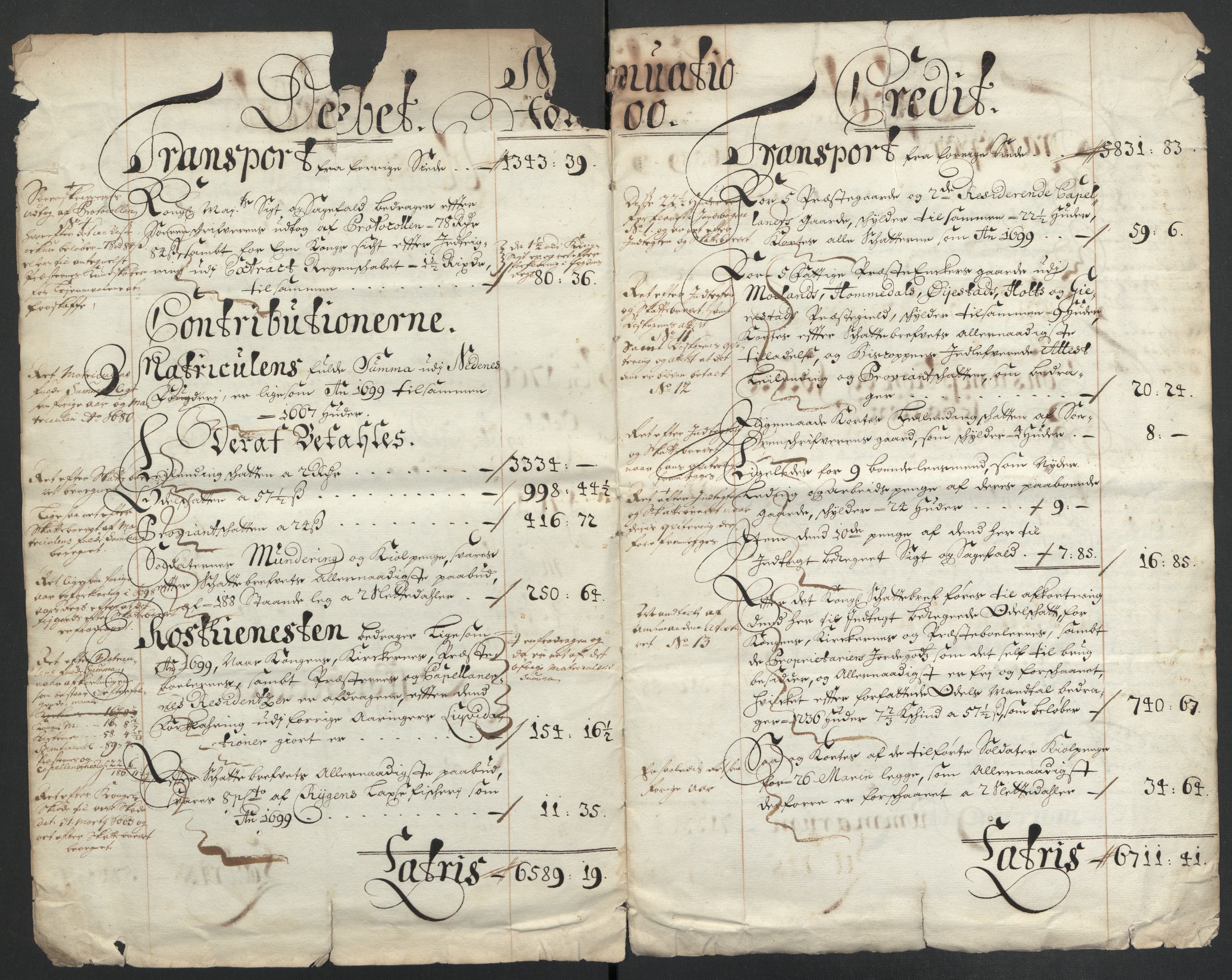 Rentekammeret inntil 1814, Reviderte regnskaper, Fogderegnskap, AV/RA-EA-4092/R39/L2315: Fogderegnskap Nedenes, 1700-1701, p. 7