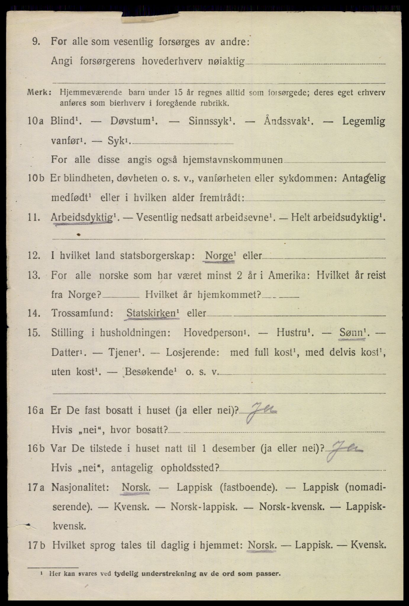 SAT, 1920 census for Hadsel, 1920, p. 21917