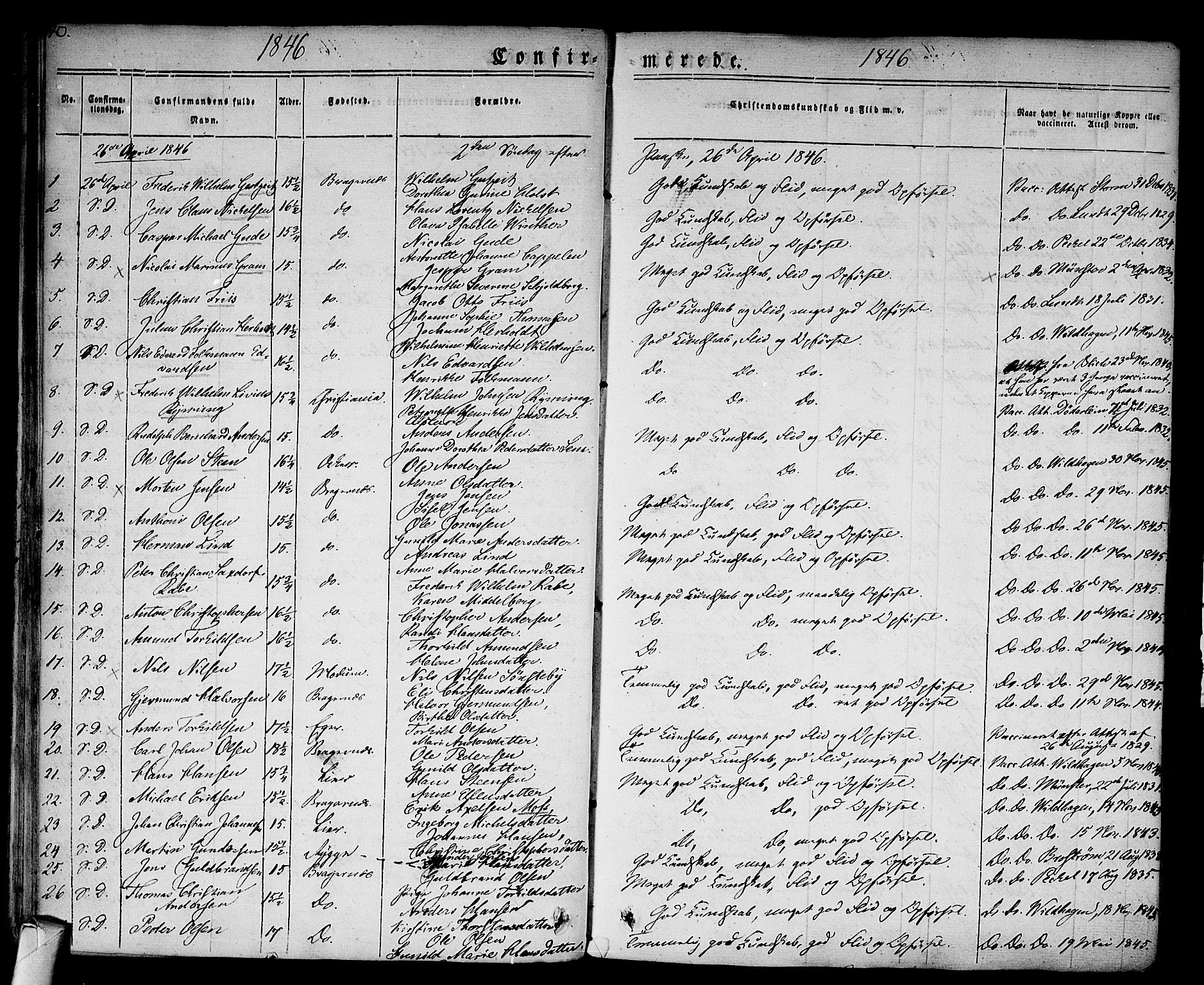 Bragernes kirkebøker, SAKO/A-6/F/Fc/L0001: Parish register (official) no. III 1, 1830-1853, p. 40