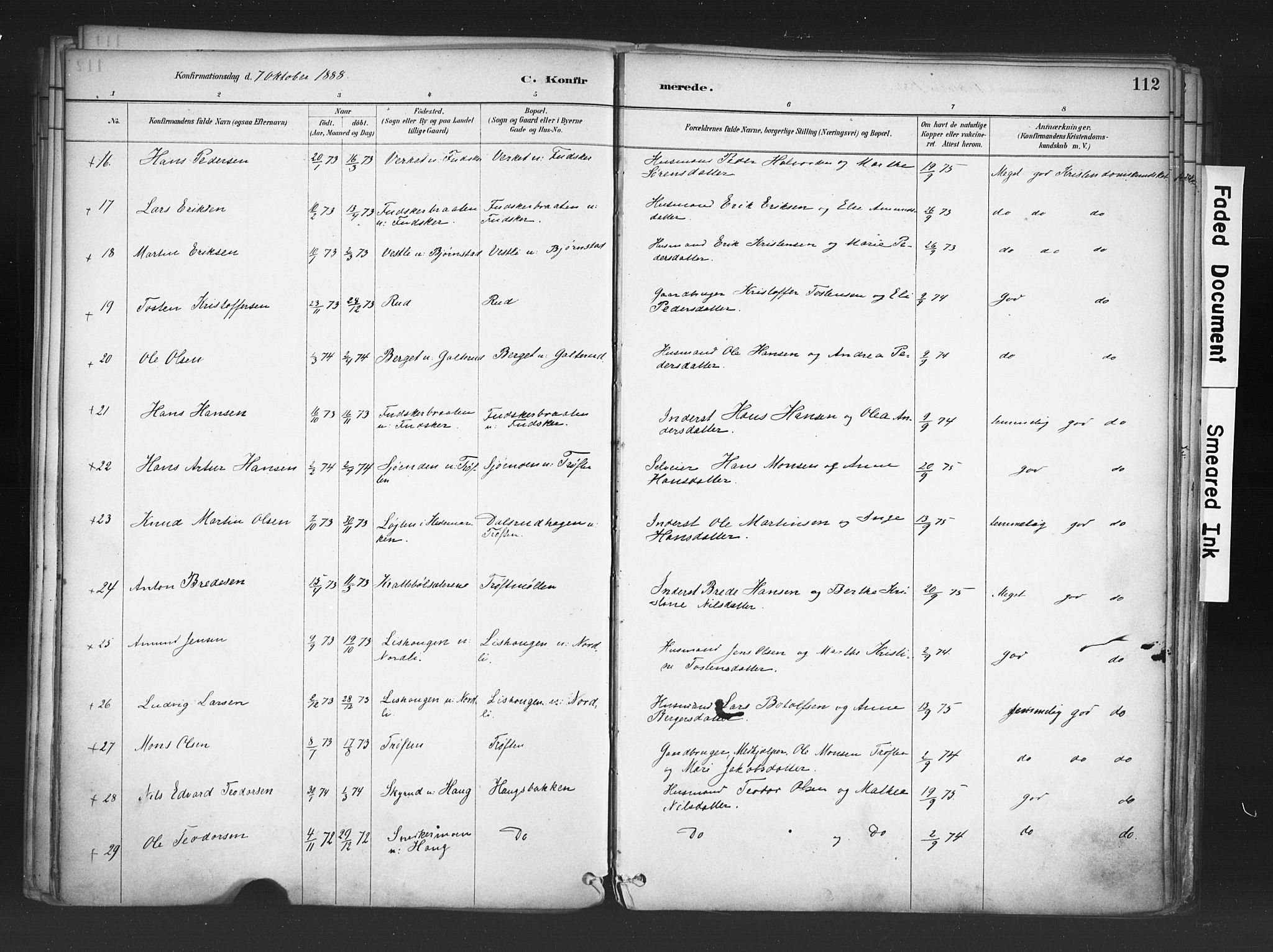 Nord-Odal prestekontor, AV/SAH-PREST-032/H/Ha/Haa/L0006: Parish register (official) no. 6, 1886-1901, p. 112