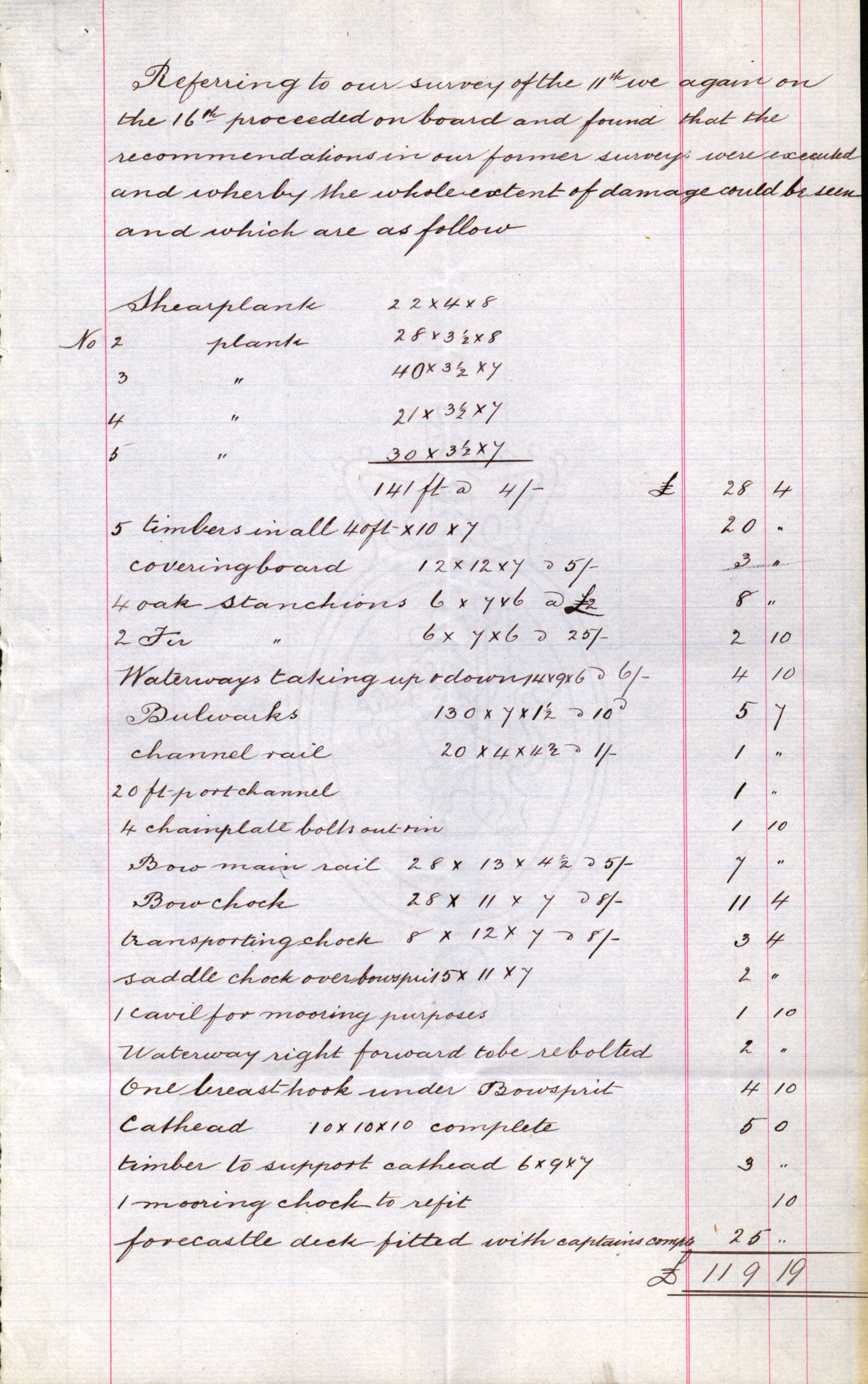 Pa 63 - Østlandske skibsassuranceforening, VEMU/A-1079/G/Ga/L0023/0010: Havaridokumenter / Johannes Rød, Deodata, Eidsvold, Bothnia, Brillant, 1889, p. 31