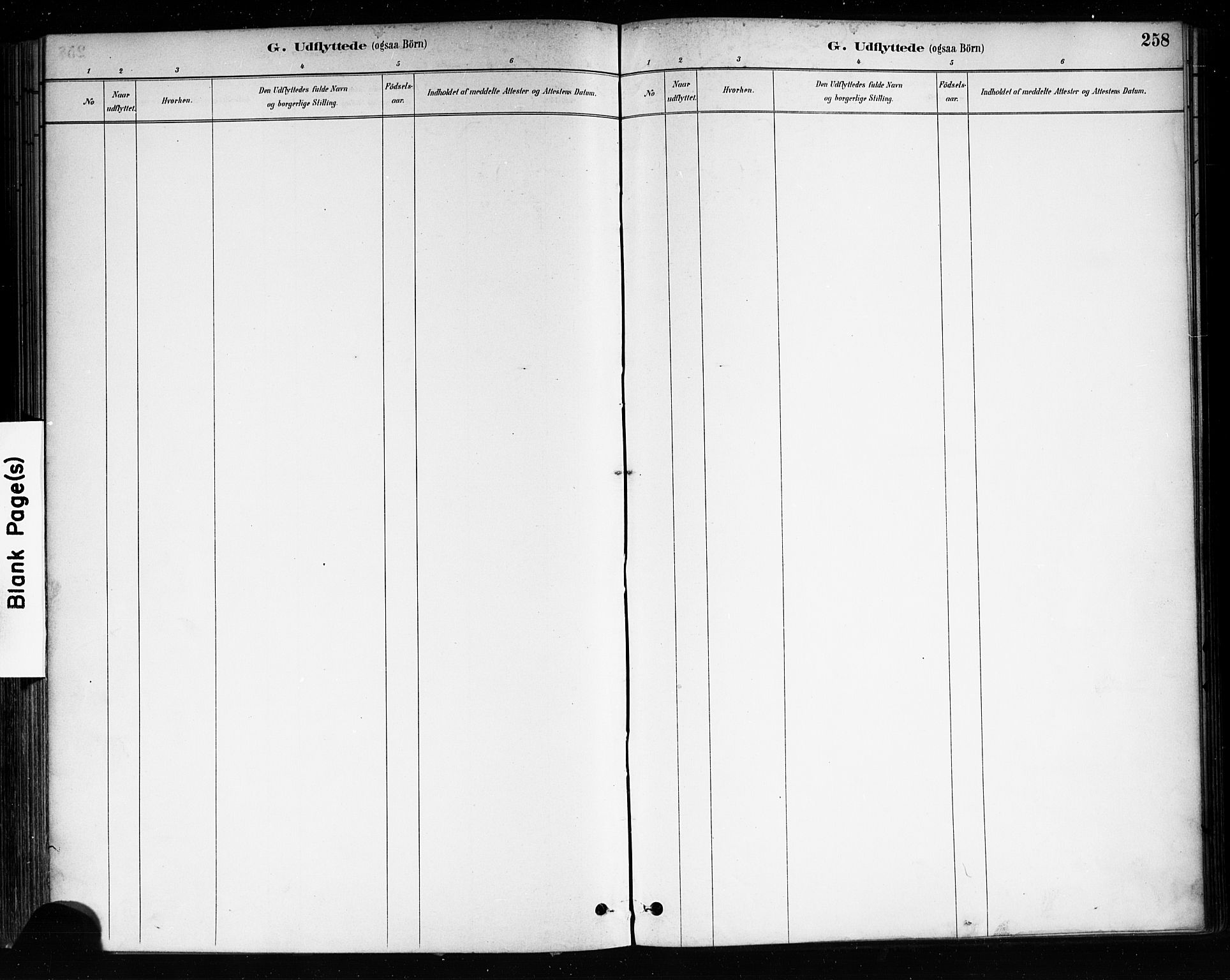 Brevik kirkebøker, SAKO/A-255/F/Fa/L0007: Parish register (official) no. 7, 1882-1900, p. 258