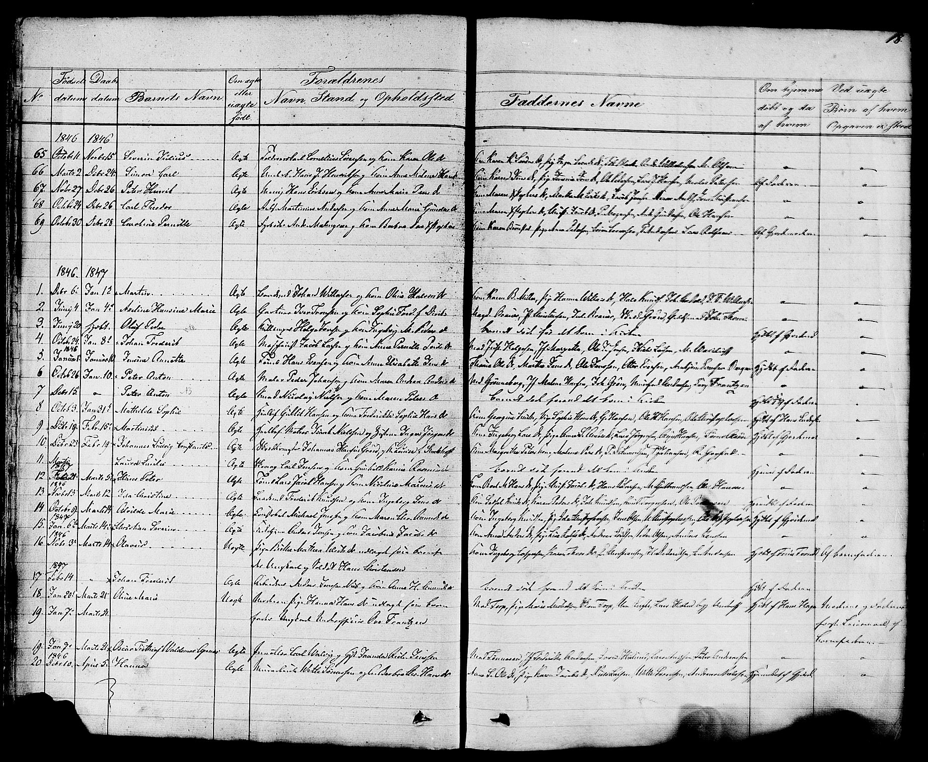 Stavern kirkebøker, SAKO/A-318/F/Fa/L0007: Parish register (official) no. 7, 1840-1877, p. 18