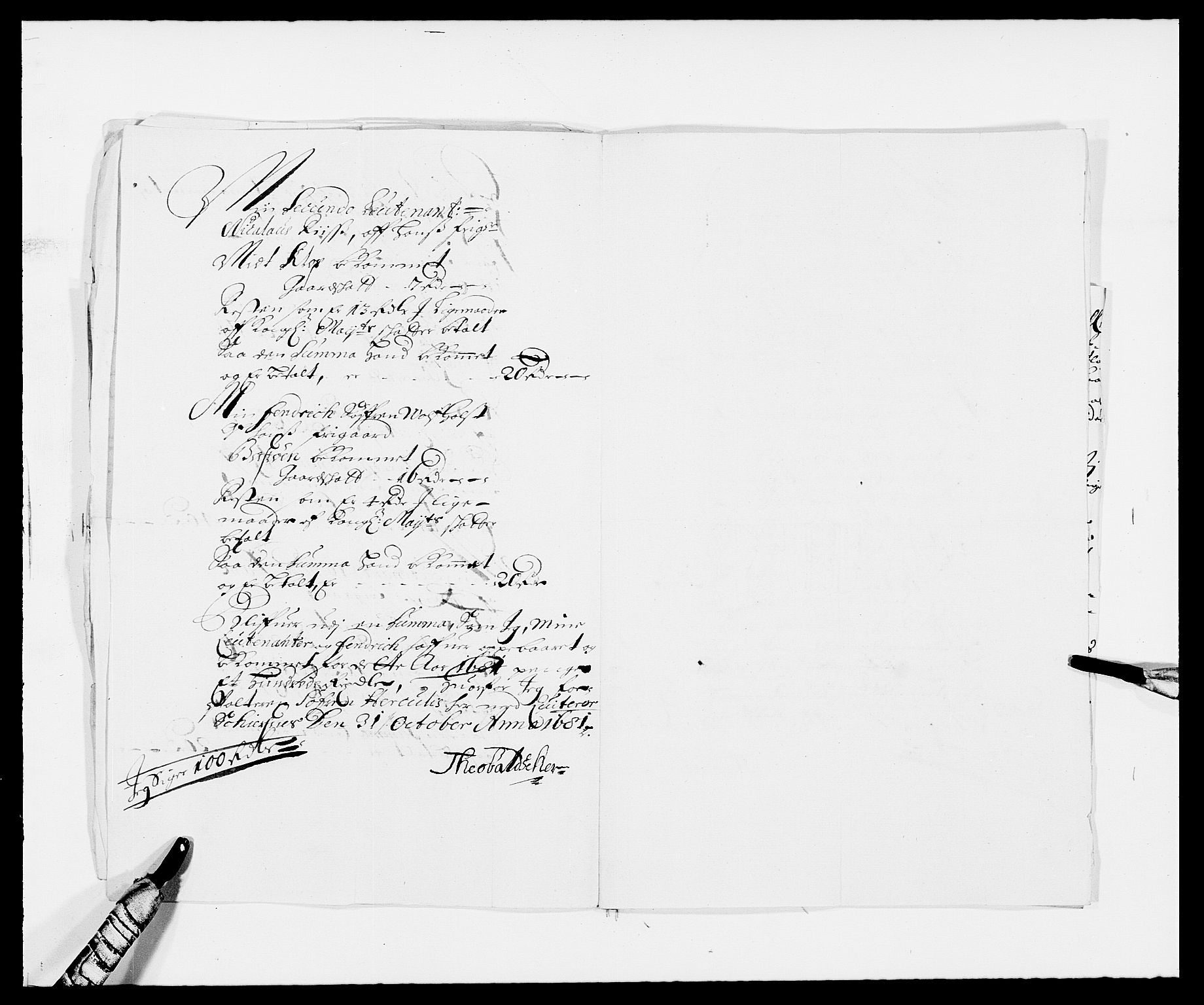 Rentekammeret inntil 1814, Reviderte regnskaper, Fogderegnskap, AV/RA-EA-4092/R32/L1850: Fogderegnskap Jarlsberg grevskap, 1681, p. 309