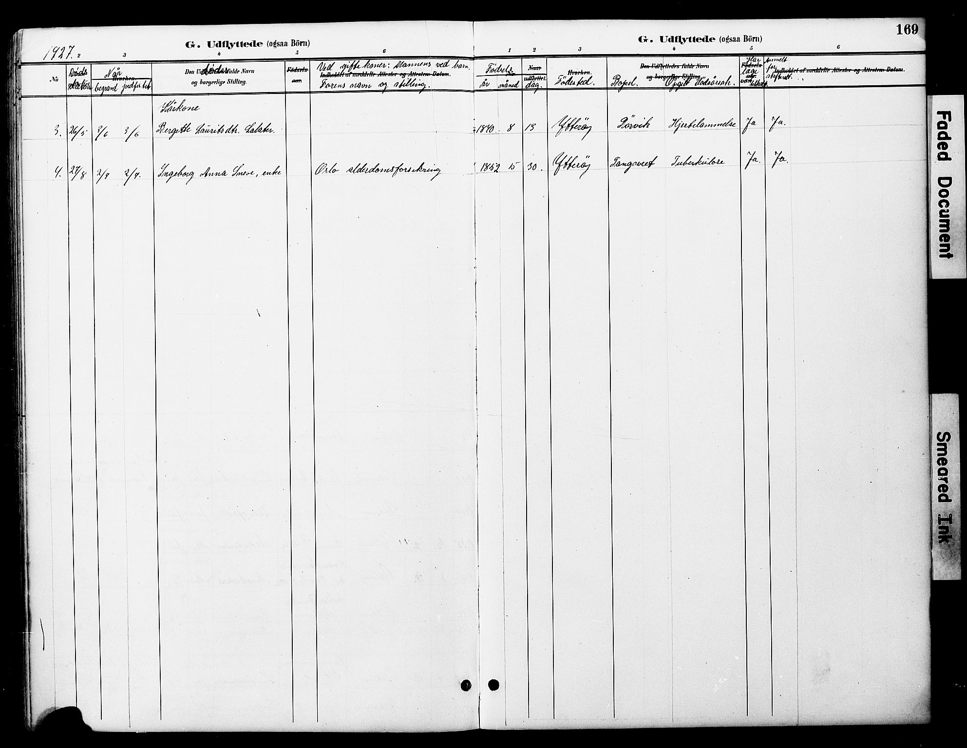 Ministerialprotokoller, klokkerbøker og fødselsregistre - Nord-Trøndelag, SAT/A-1458/722/L0226: Parish register (copy) no. 722C02, 1889-1927, p. 169