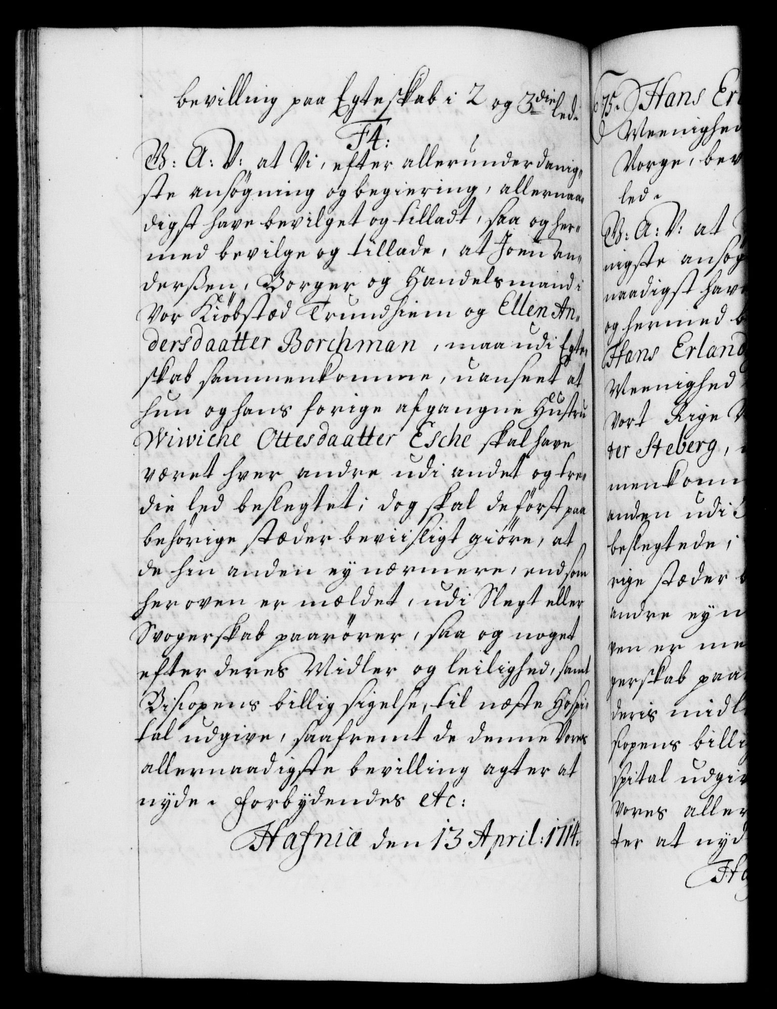 Danske Kanselli 1572-1799, AV/RA-EA-3023/F/Fc/Fca/Fcaa/L0021: Norske registre, 1712-1715, p. 274b