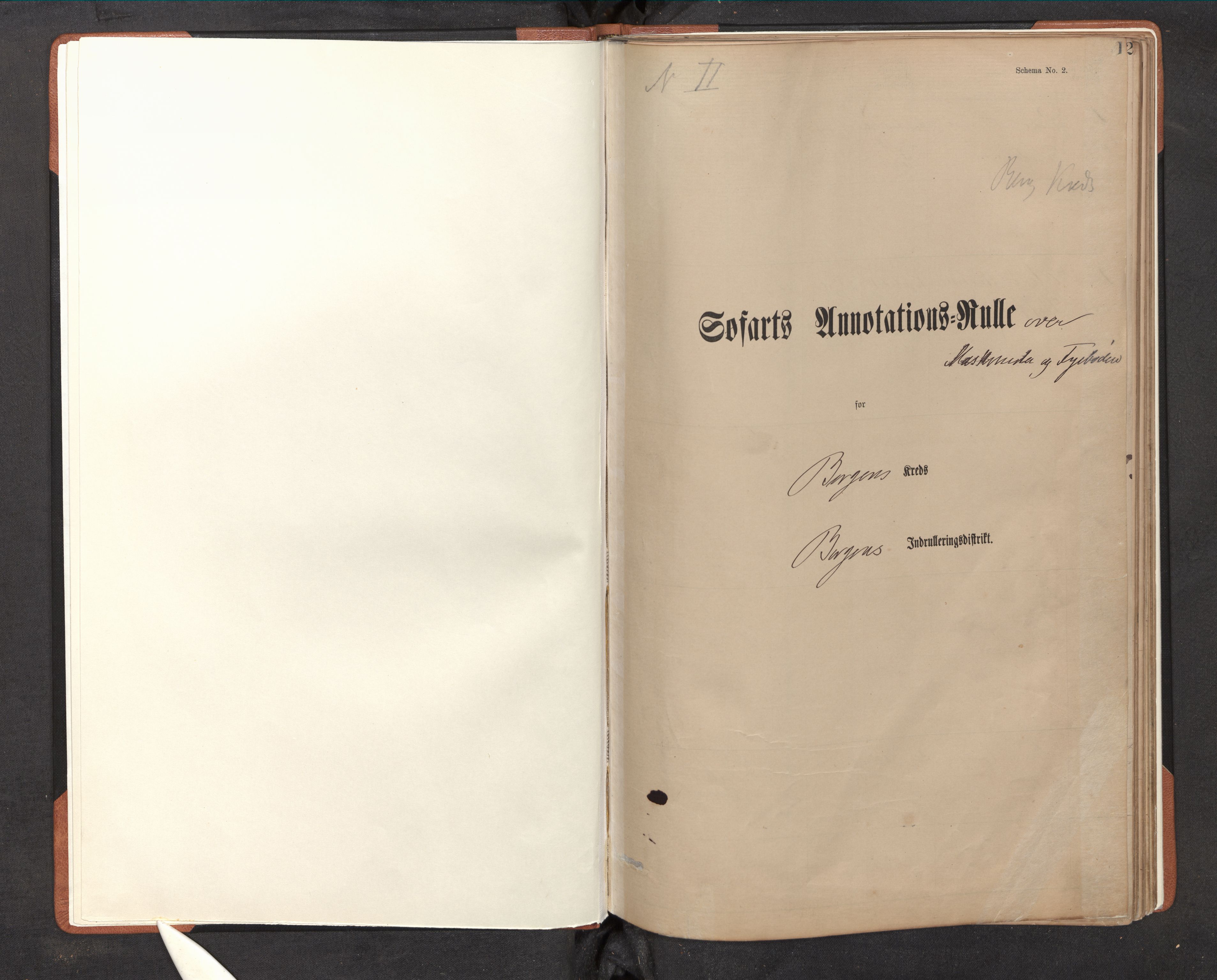 Innrulleringssjefen i Bergen, AV/SAB-A-100050/F/Fb/L0014: Sjøfarts-annotasjonsrulle for maskinister og fyrbøtere, Bergen, Stavanger og Haugesund krets, 1883-1888, p. 1