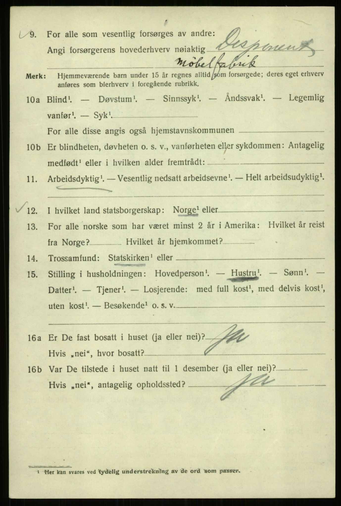 SAB, 1920 census for Bergen, 1920, p. 241595