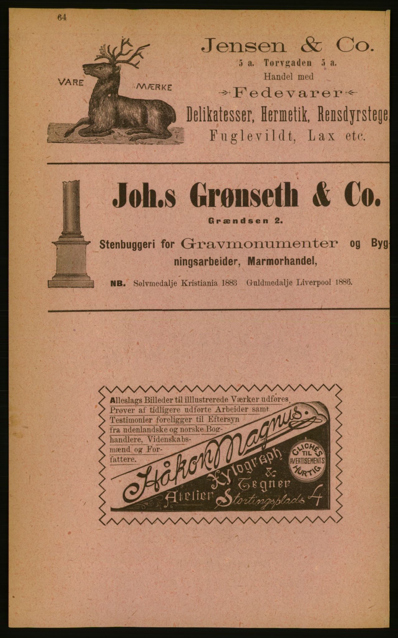 Kristiania/Oslo adressebok, PUBL/-, 1889, p. 64